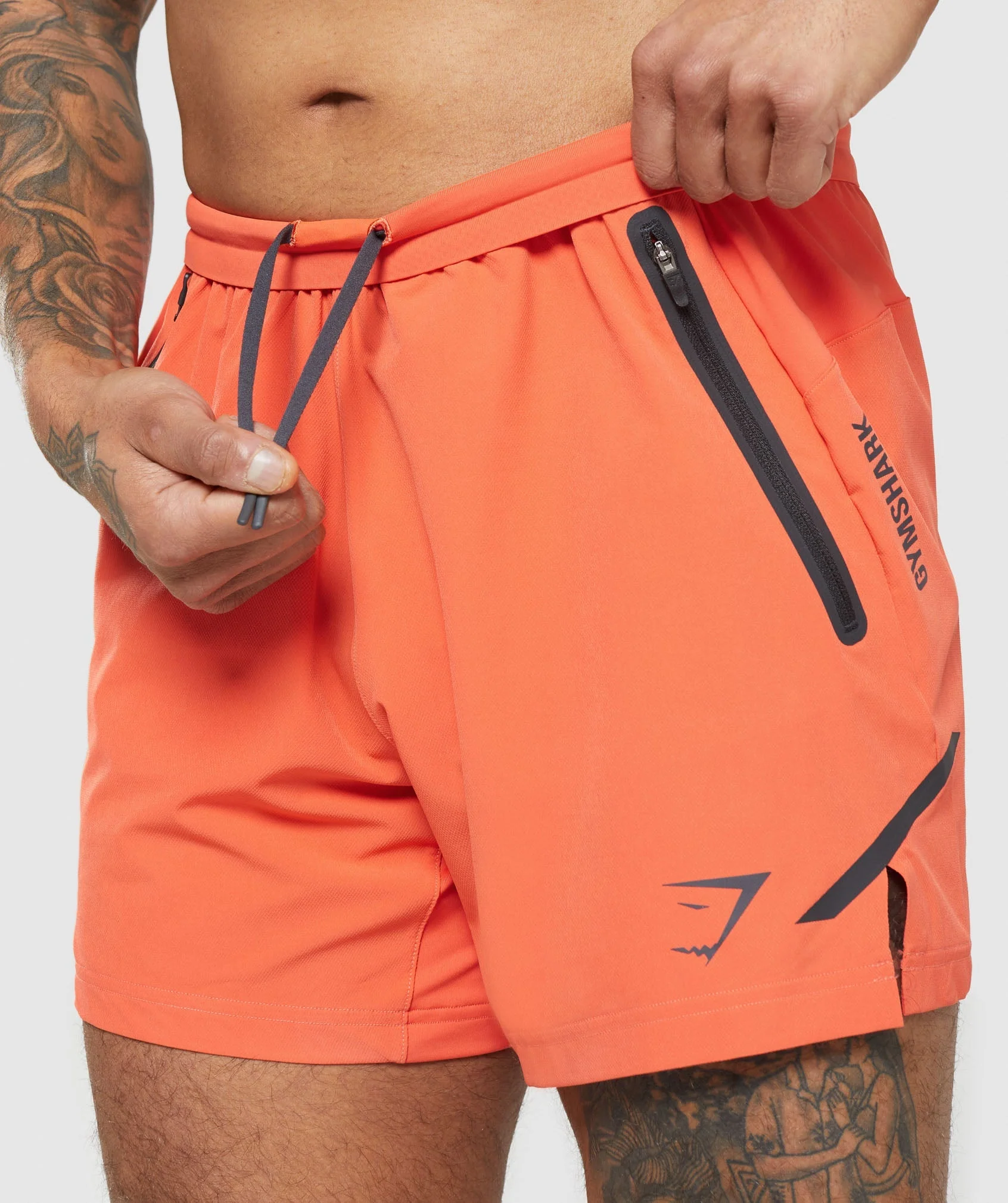 Gymshark Apex 5" Perform Shorts - Papaya Orange - Image 6