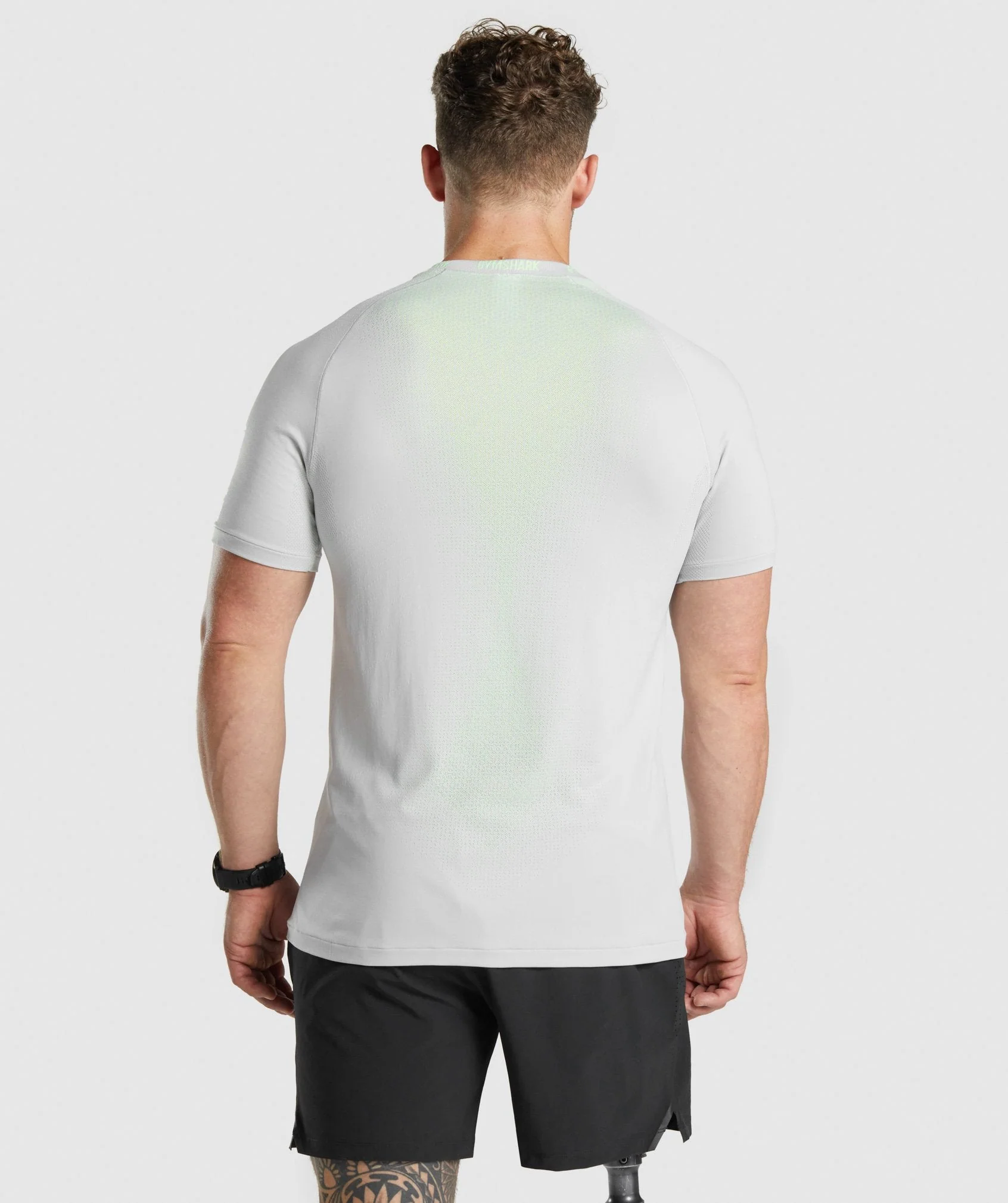 Gymshark Apex Contrast Seamless T-shirt - Light Grey - Image 2