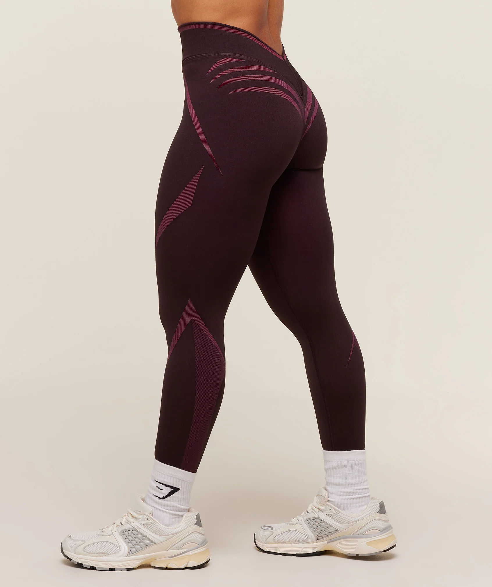 Gymshark Apex Lift Seamless Leggings - Cherry Purple/Build Pink - Image 3