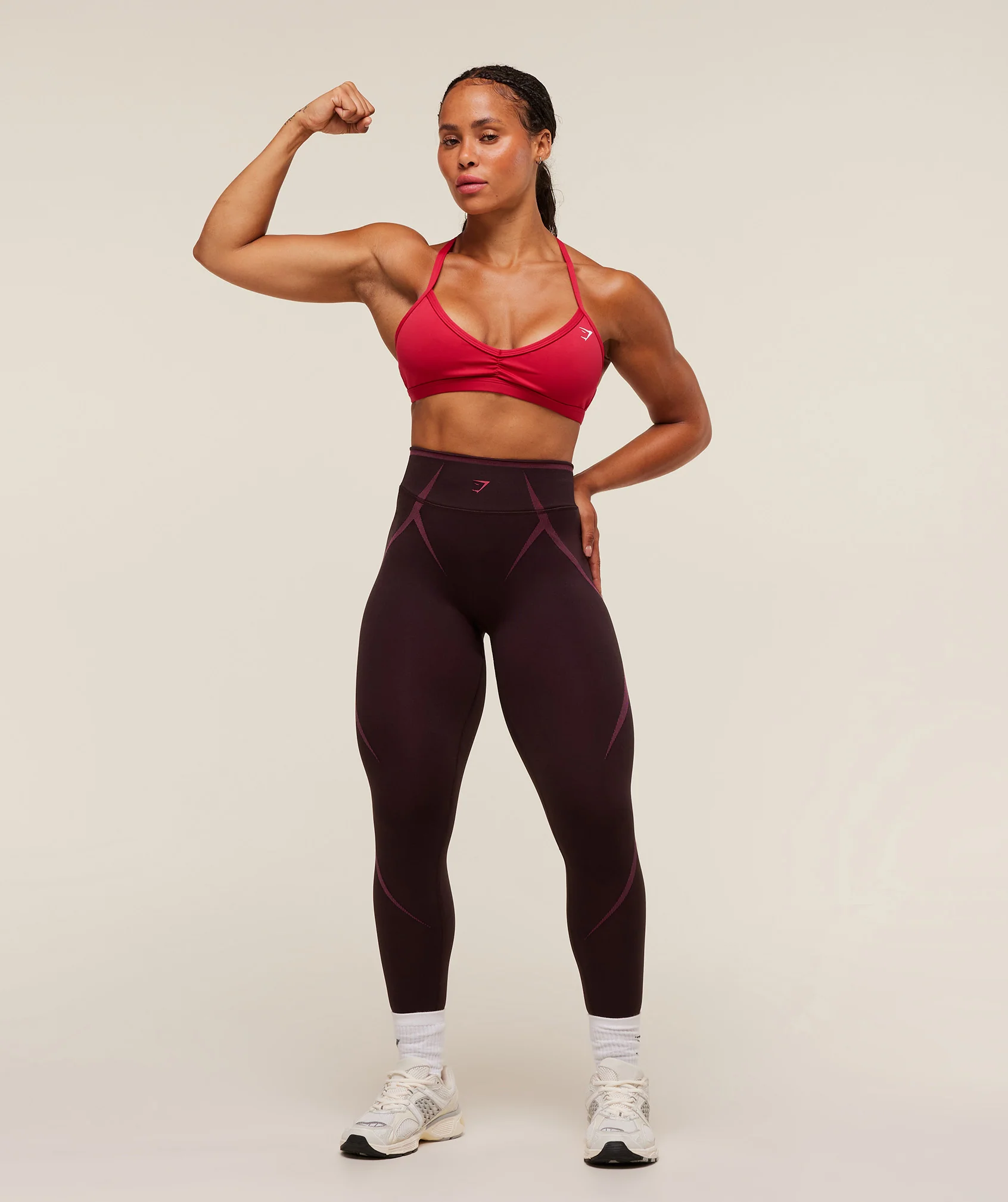 Gymshark Apex Lift Seamless Leggings - Cherry Purple/Build Pink - Image 4