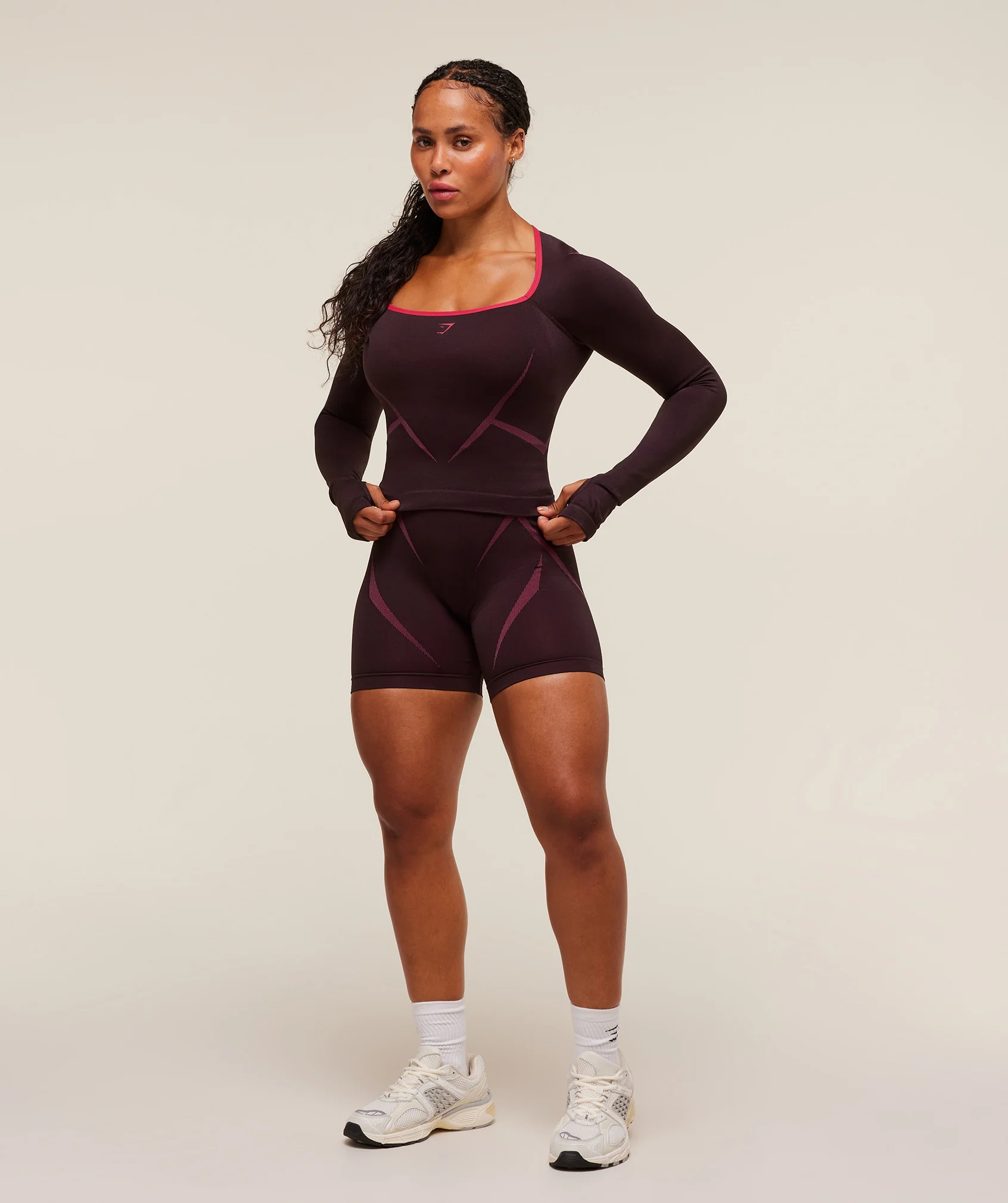 Gymshark Apex Lift Seamless Short - Cherry Purple/Build Pink - Image 4
