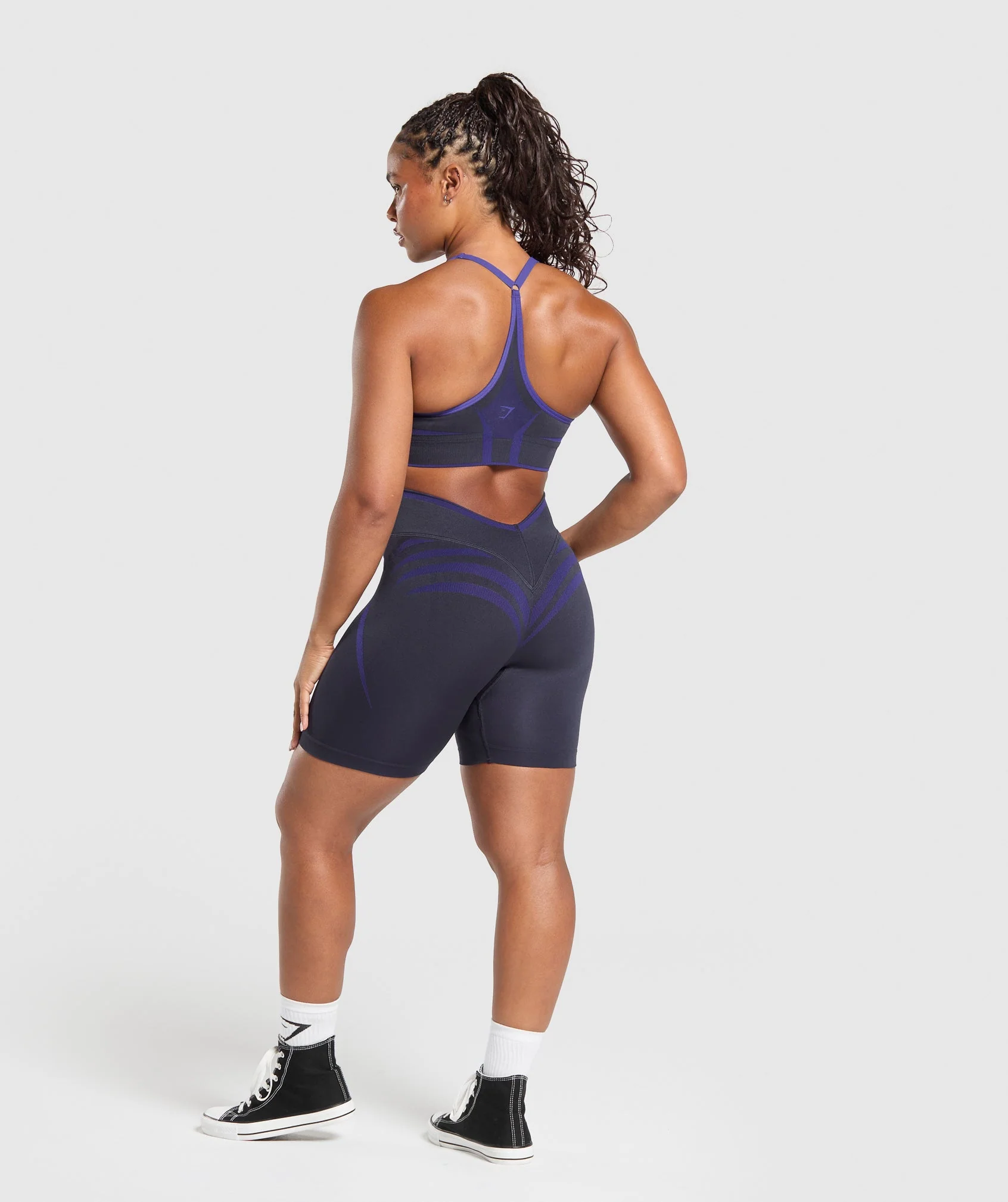 Gymshark Apex Lift Seamless Shorts - Heavy Blue/Cobalt Purple - Image 4