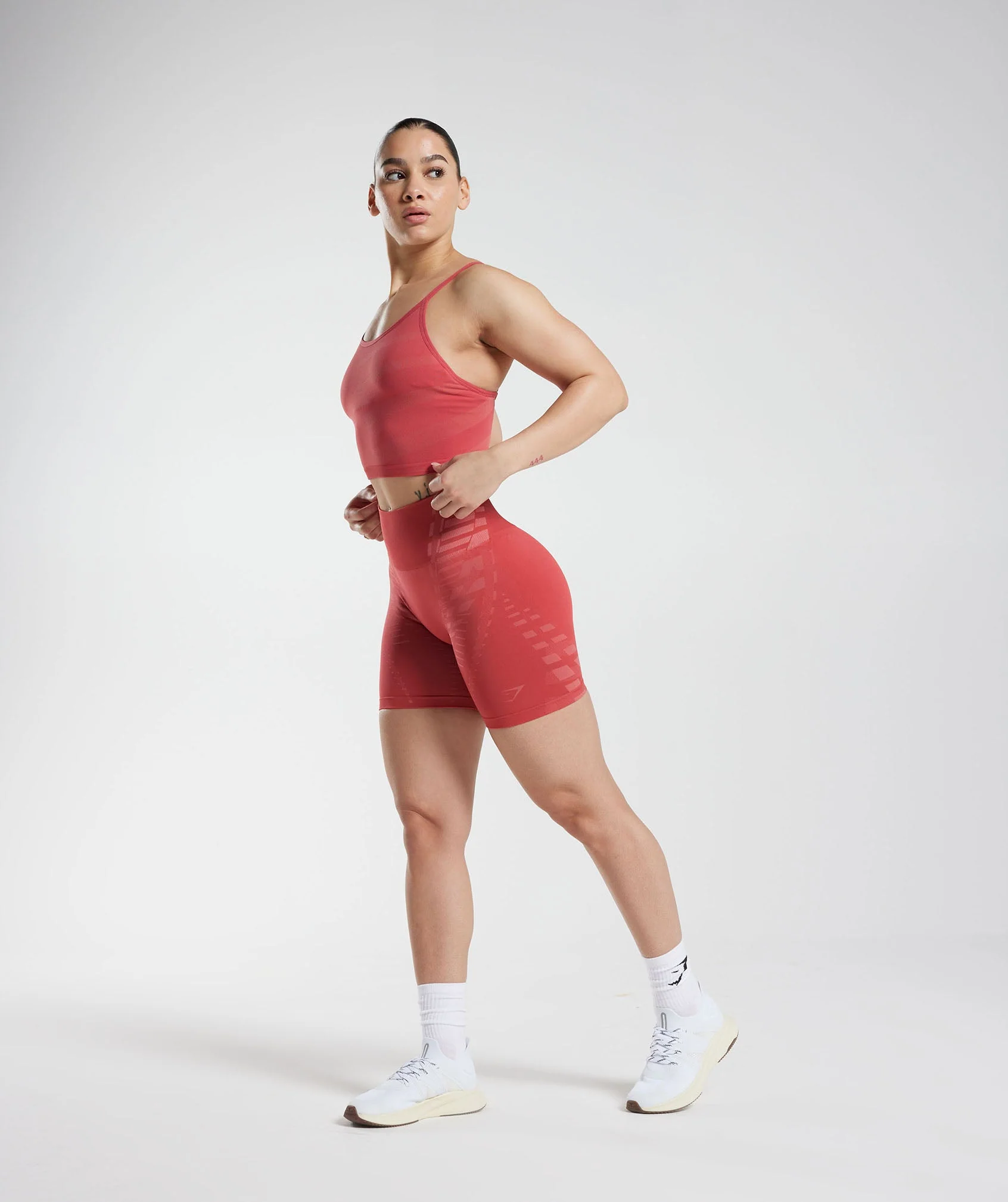Gymshark Apex Limit Shorts - Sundried Red/Terracotta Pink - Image 4