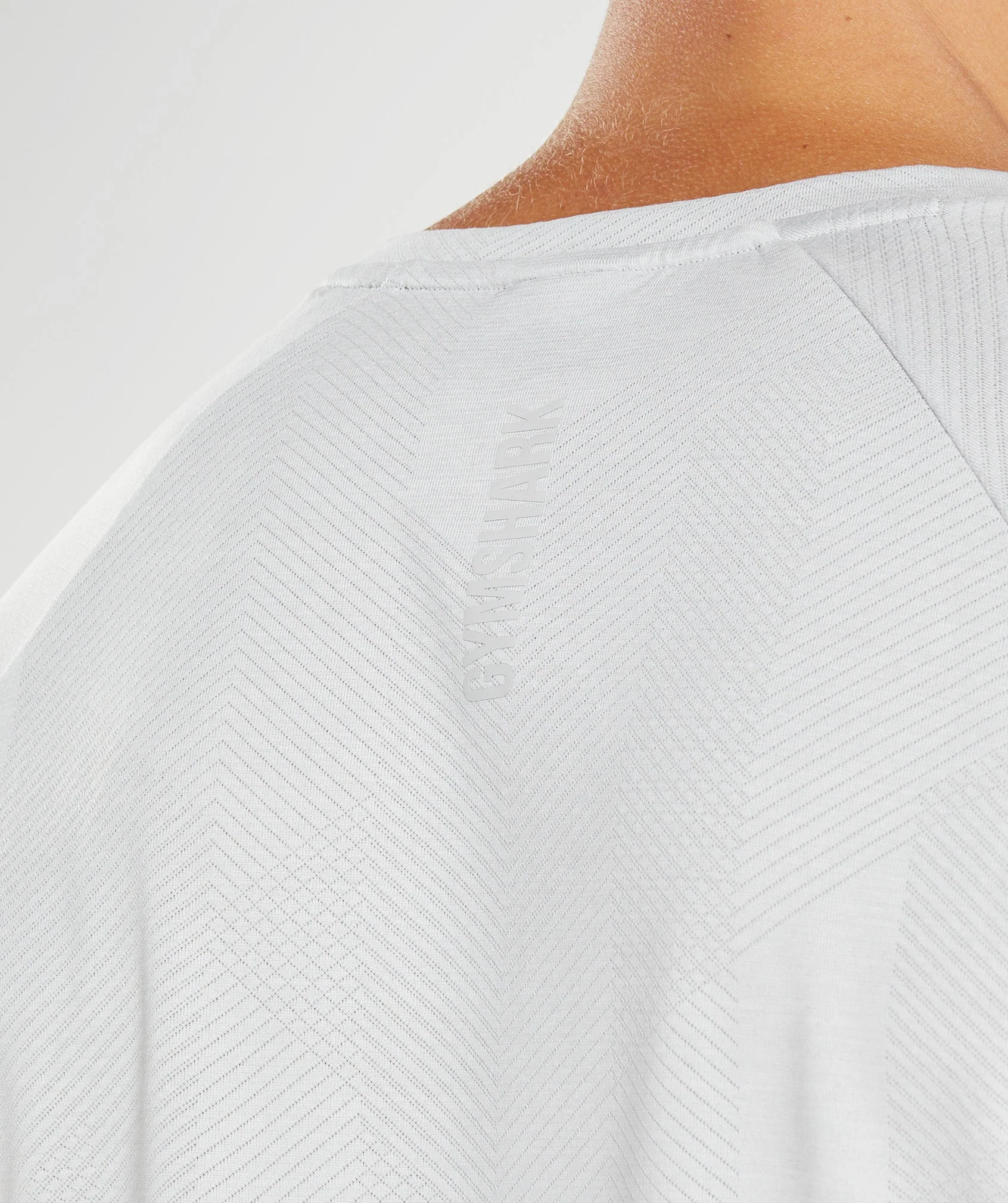 Gymshark Apex Long Sleeve T-Shirt - Light Grey/White - Image 5