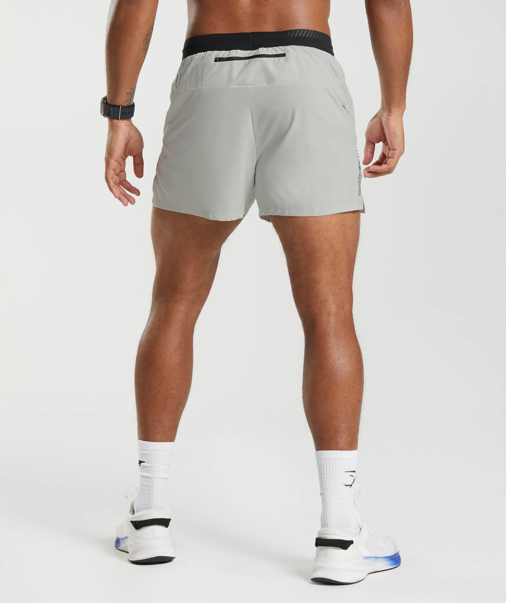 Gymshark Apex Run 4" Shorts - Light Grey - Image 2