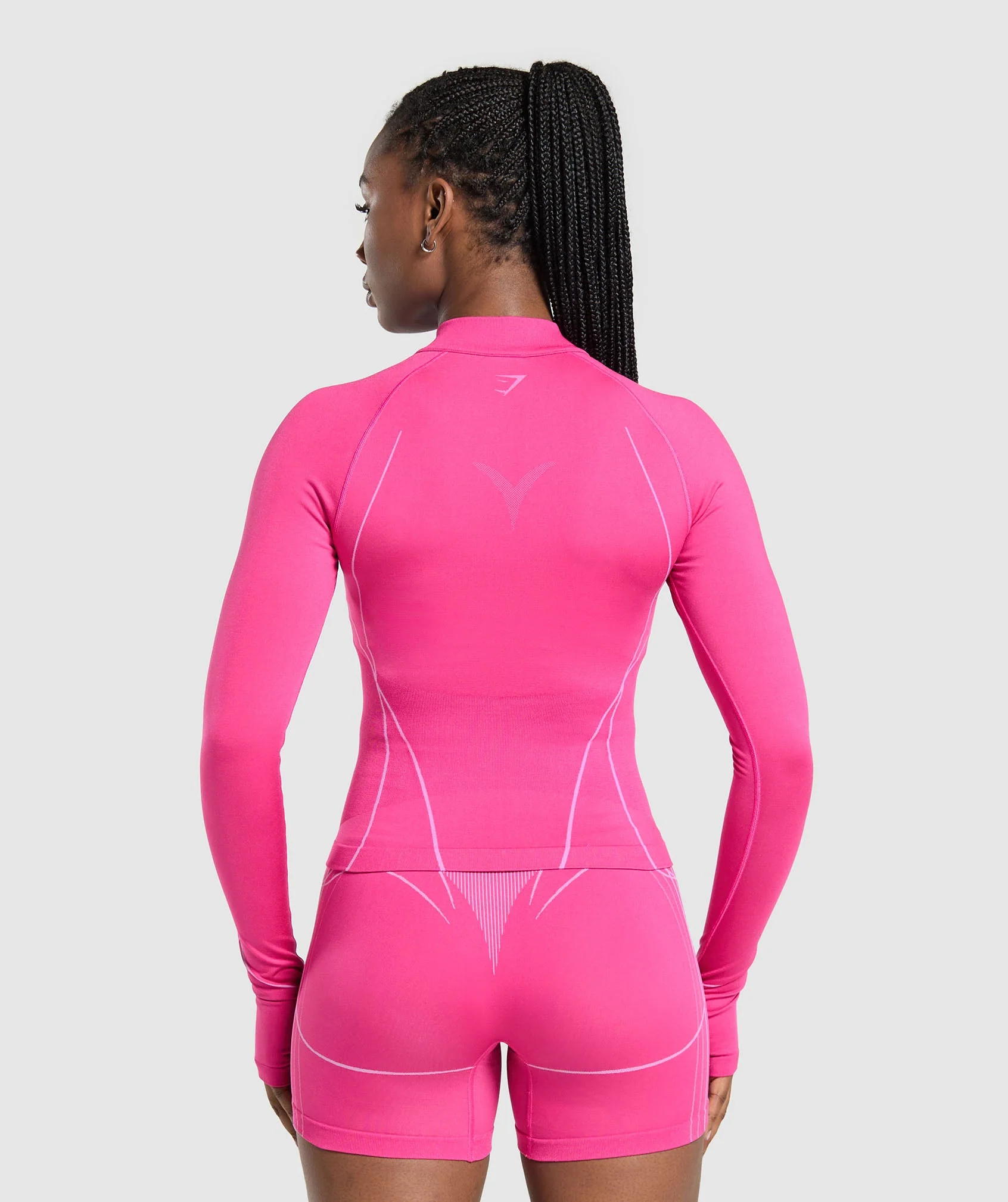 Gymshark Apex Seamless 1/4 Zip Pullover - Valley Pink/Sour Pink - Image 2