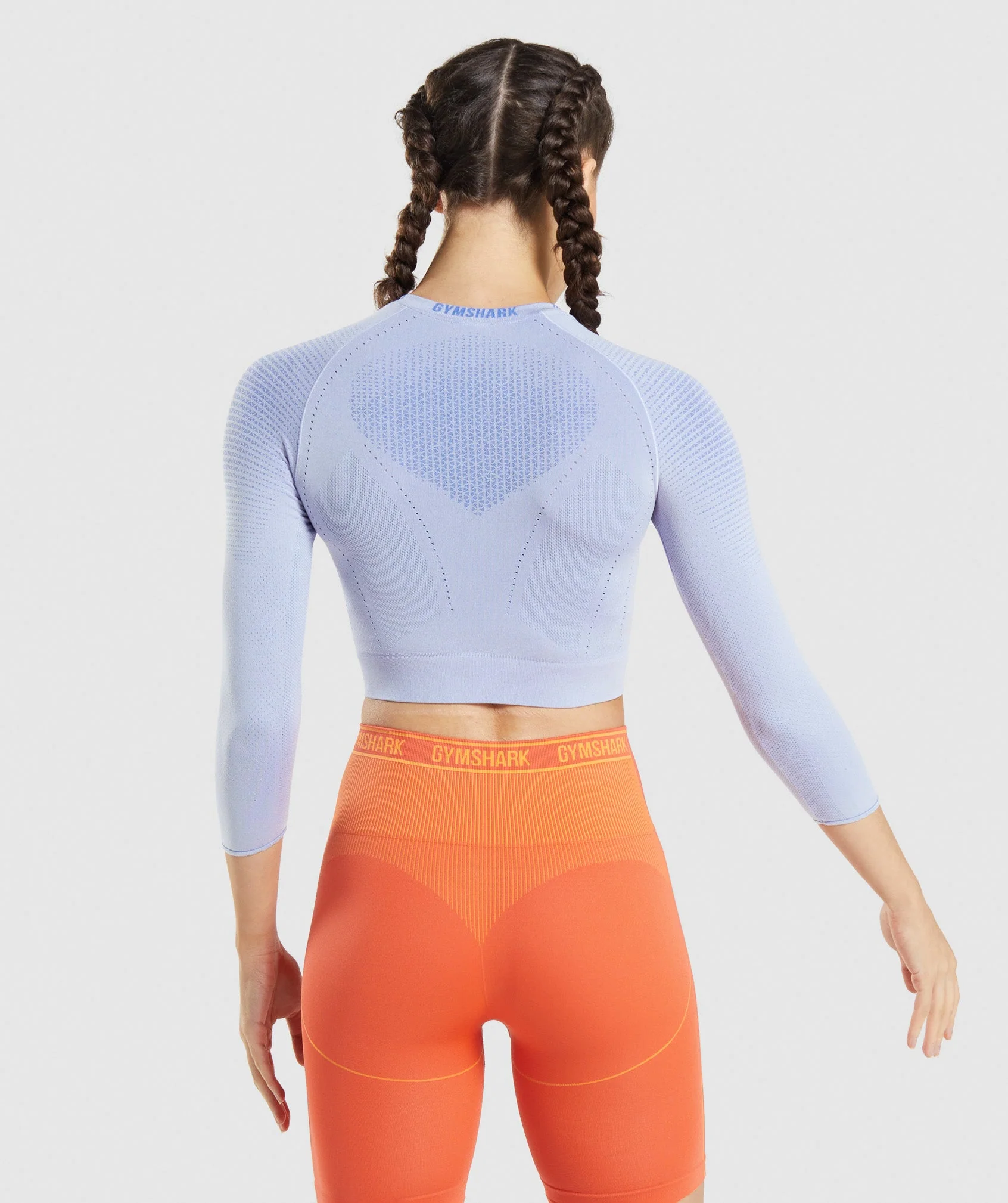 Gymshark Apex Seamless Crop Top - Lavender Blue/Court Blue - Image 2