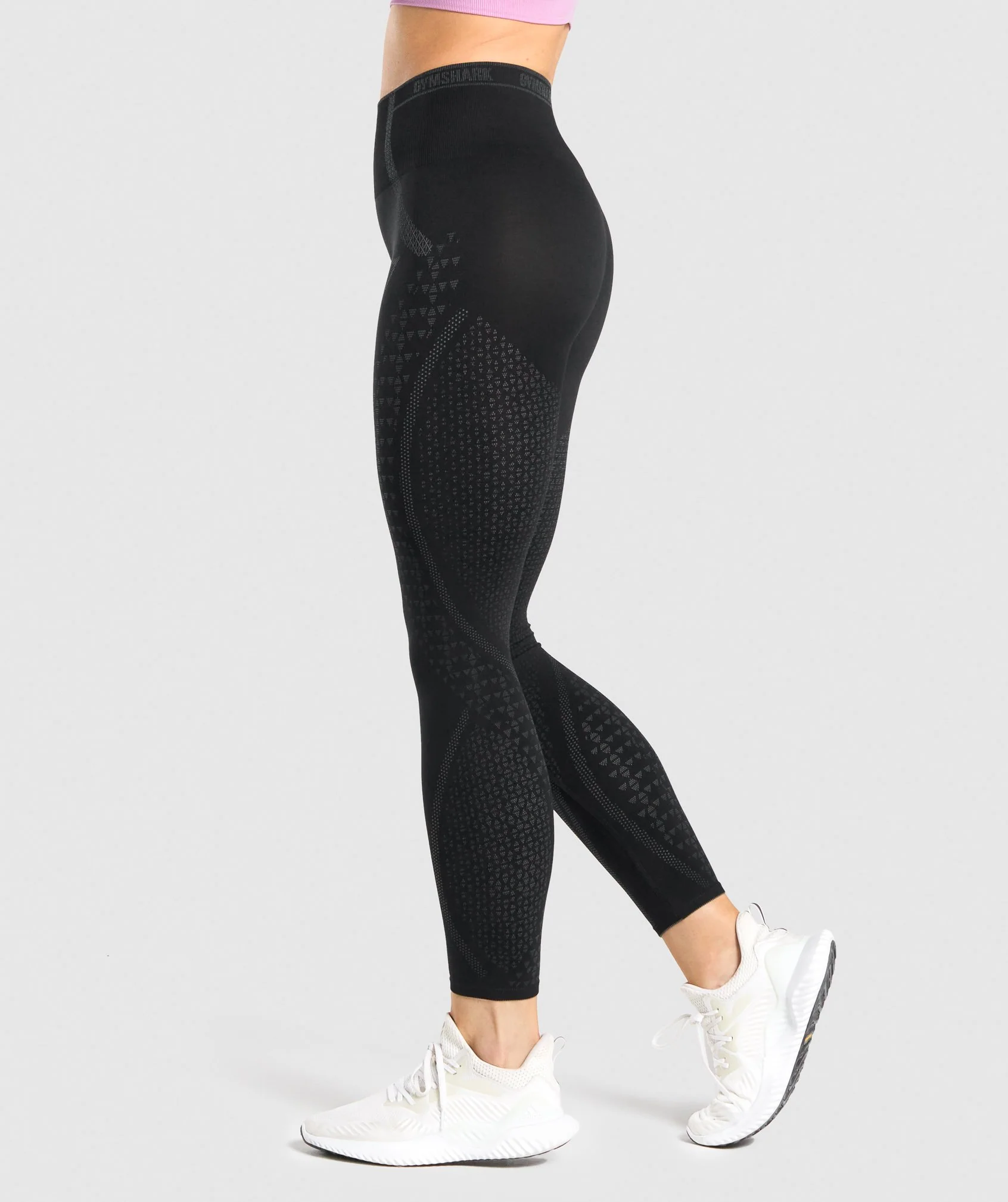 Gymshark Apex Seamless Leggings - Black/Grey - Image 3