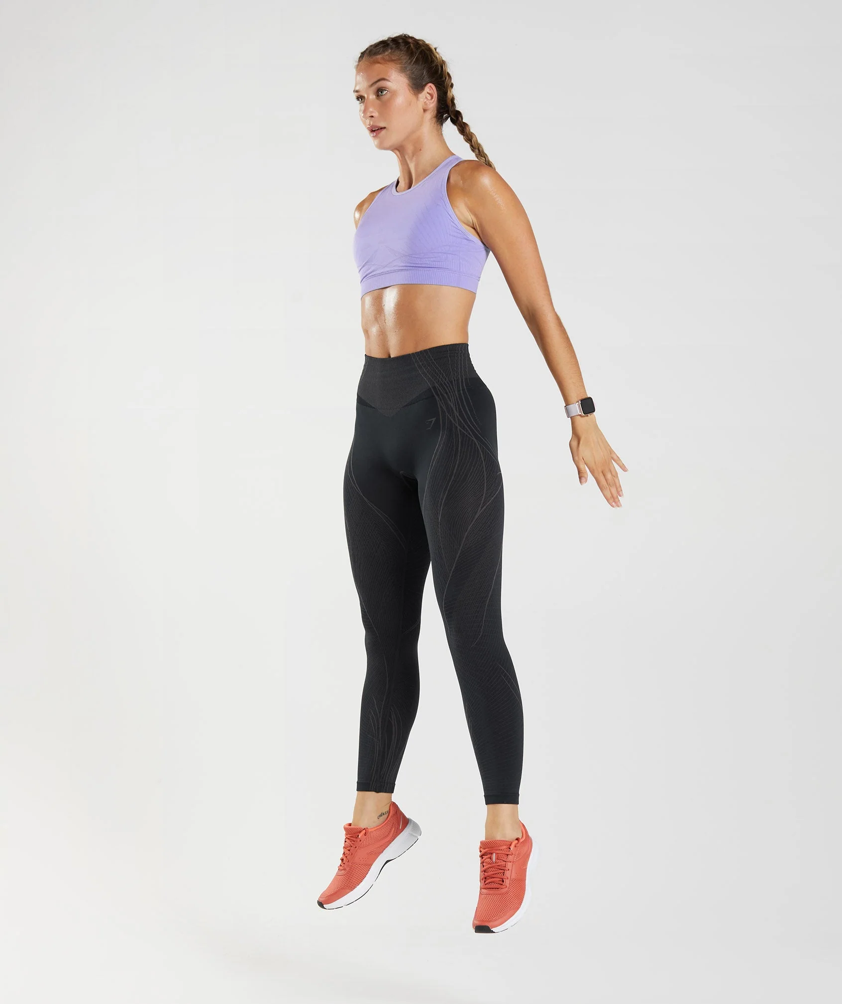 Gymshark Apex Seamless Leggings - Black/Onyx Grey - Image 4