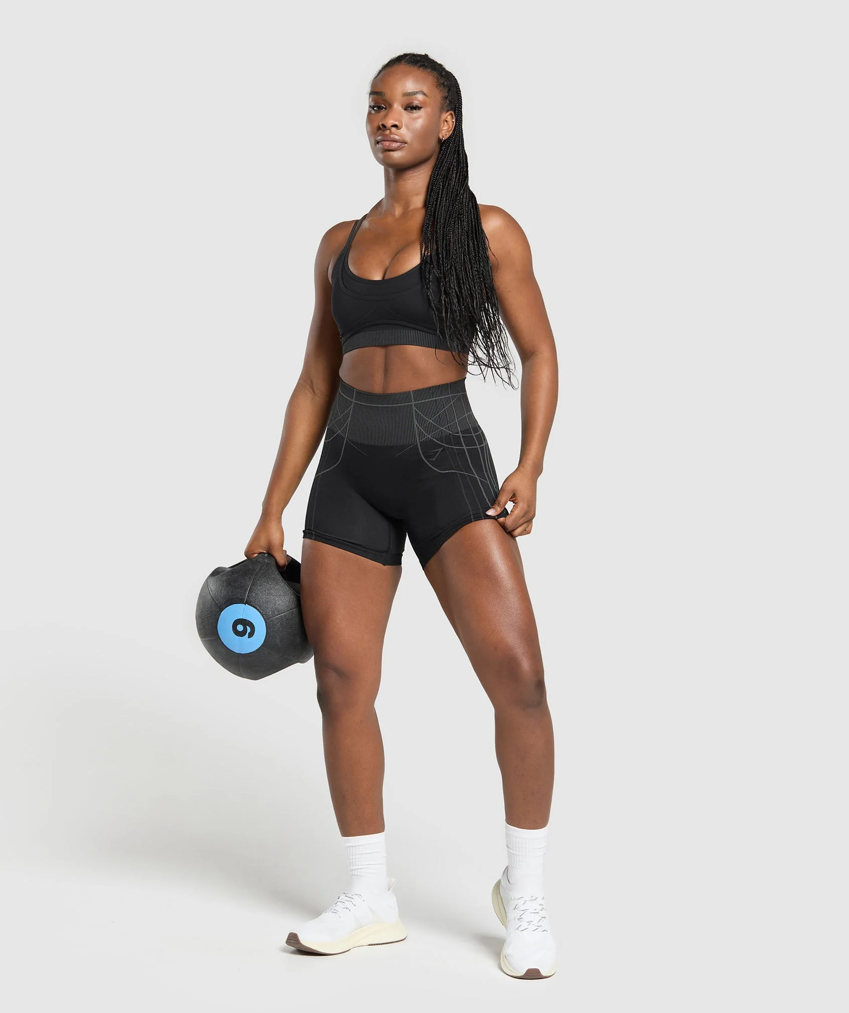 Gymshark Apex Seamless Shorts - Black/Graphite Grey - Image 3