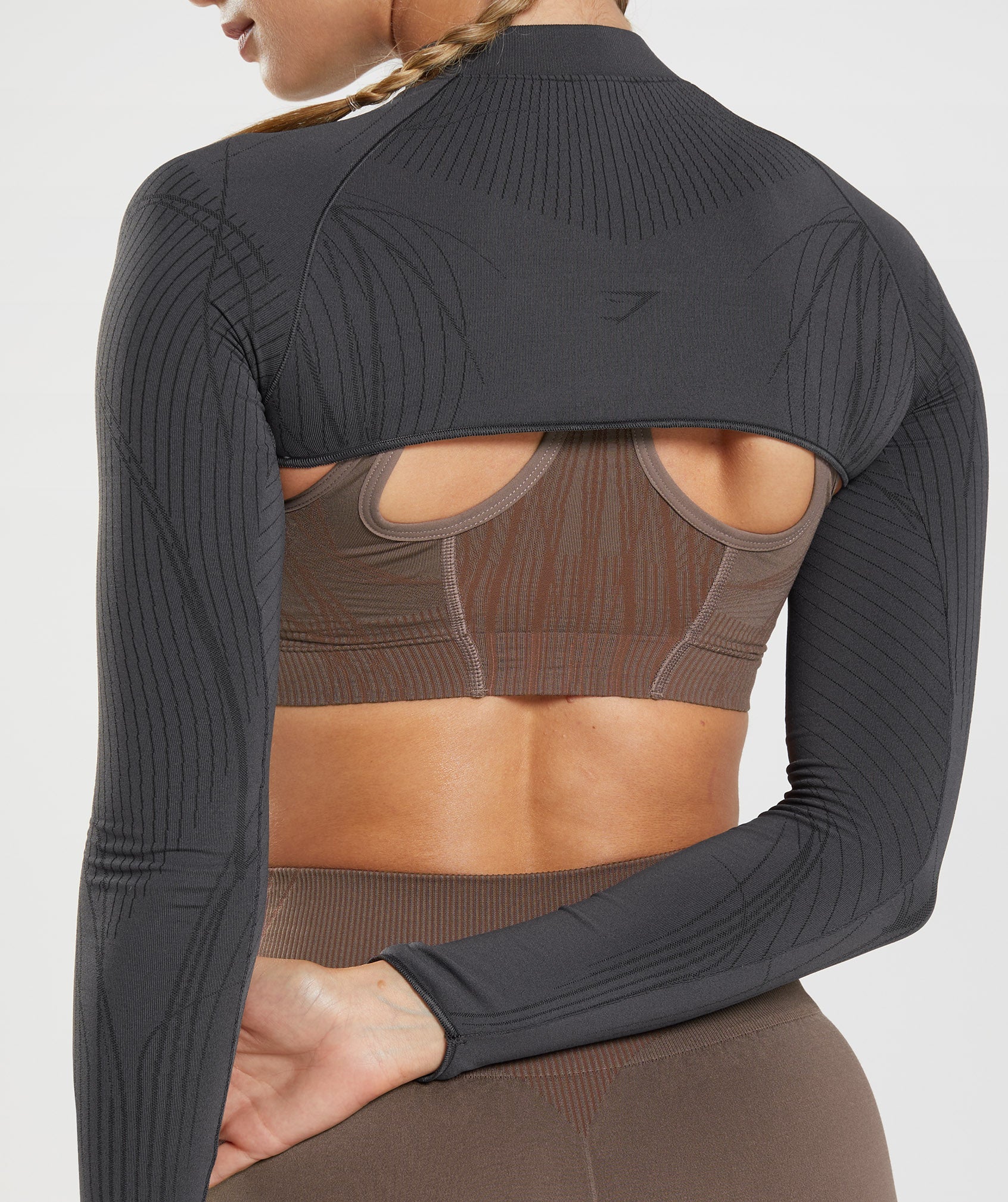 Gymshark Apex Seamless Shrug - Onyx Grey/Black - Image 6