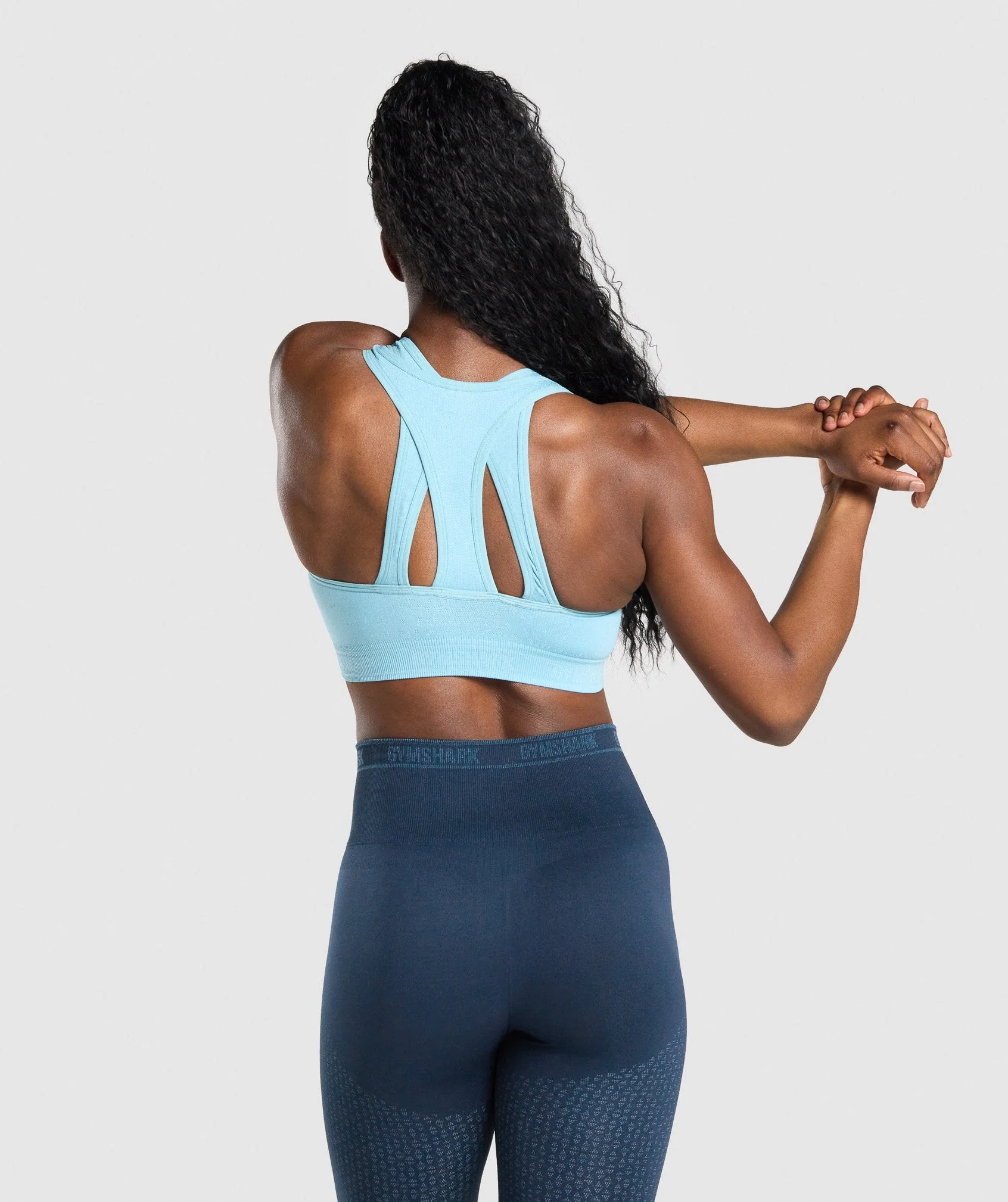Gymshark Apex Seamless Sports Bra - Light Blue - Image 2