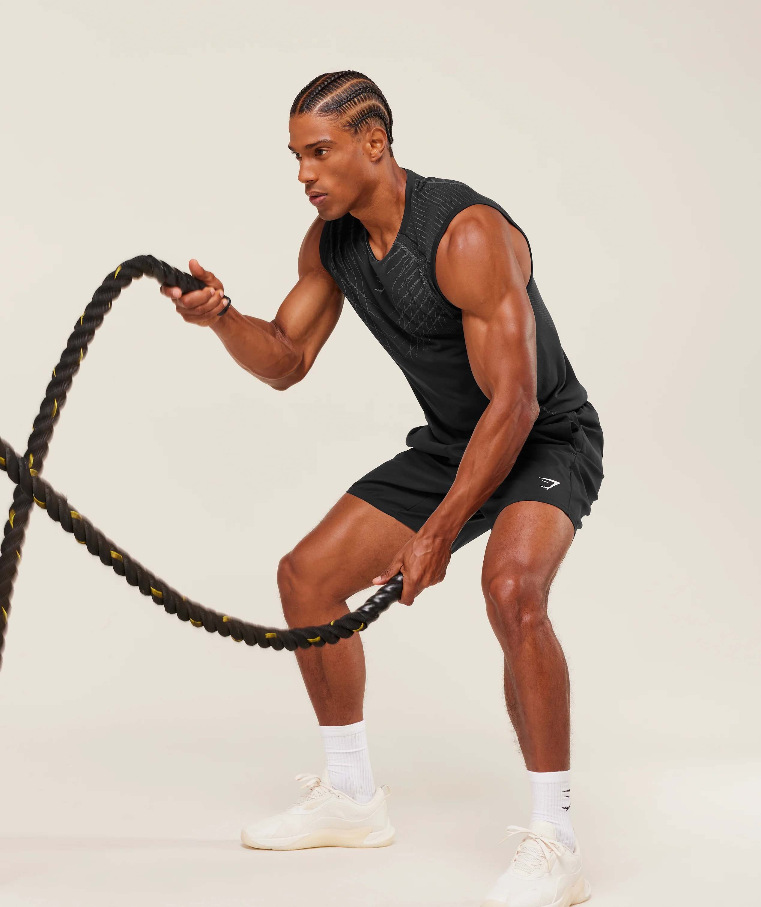 Gymshark Apex Seamless Tank - Black/Dark Grey - Image 6