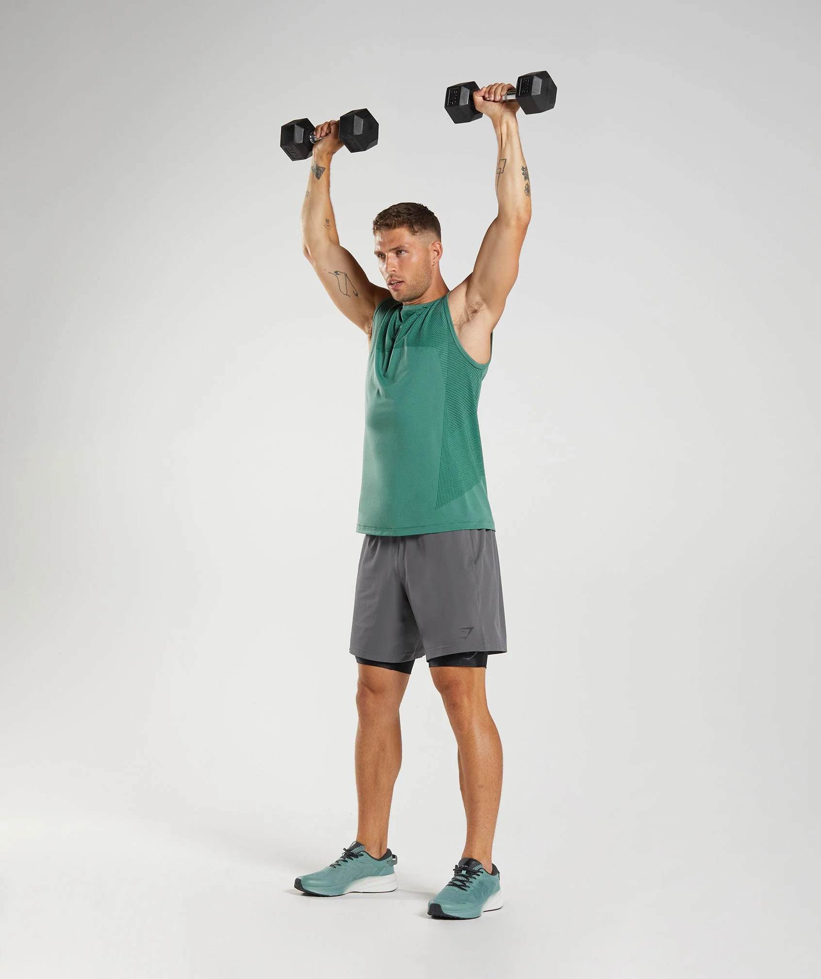 Gymshark Apex Seamless Tank - Hoya Green/Woodland Green - Image 4