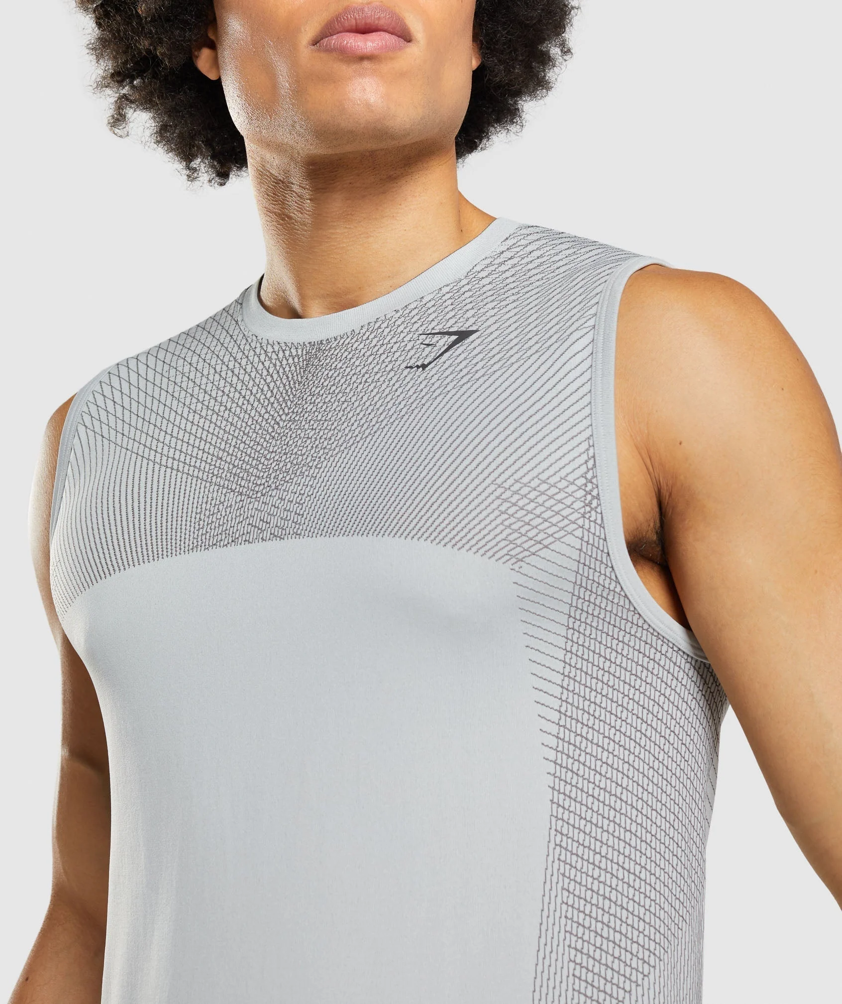 Gymshark Apex Seamless Tank - Light Grey/Onyx Grey - Image 6