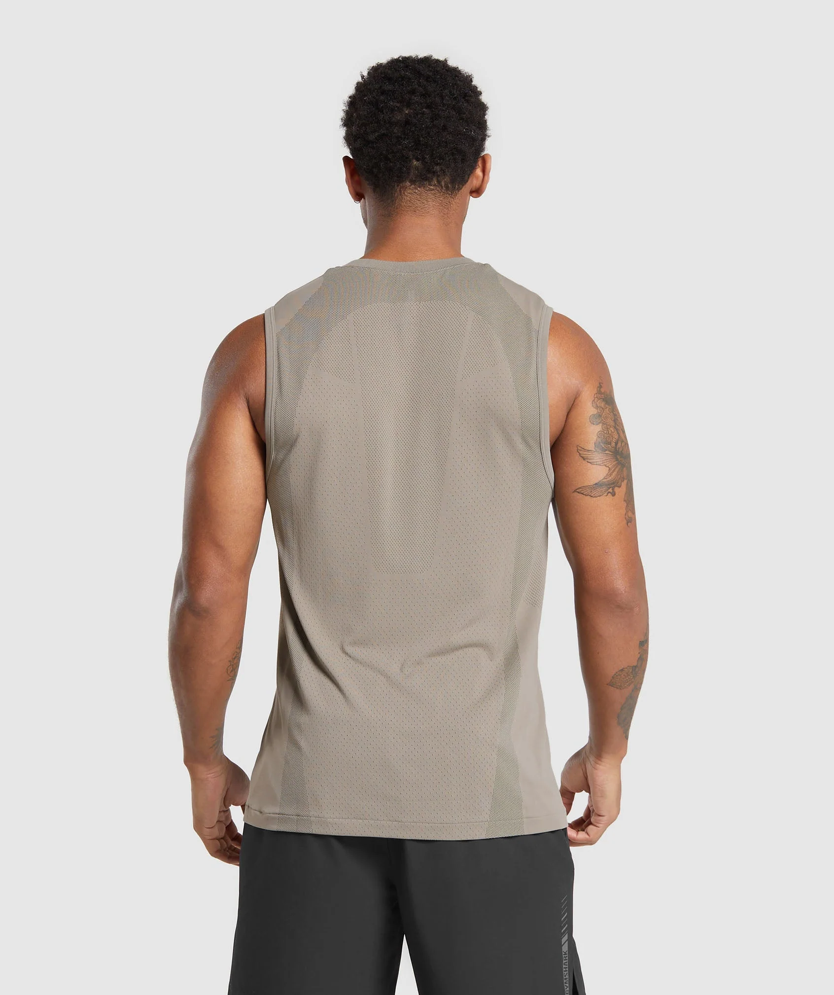 Gymshark Apex Seamless Tank - Linen Brown/Black - Image 2