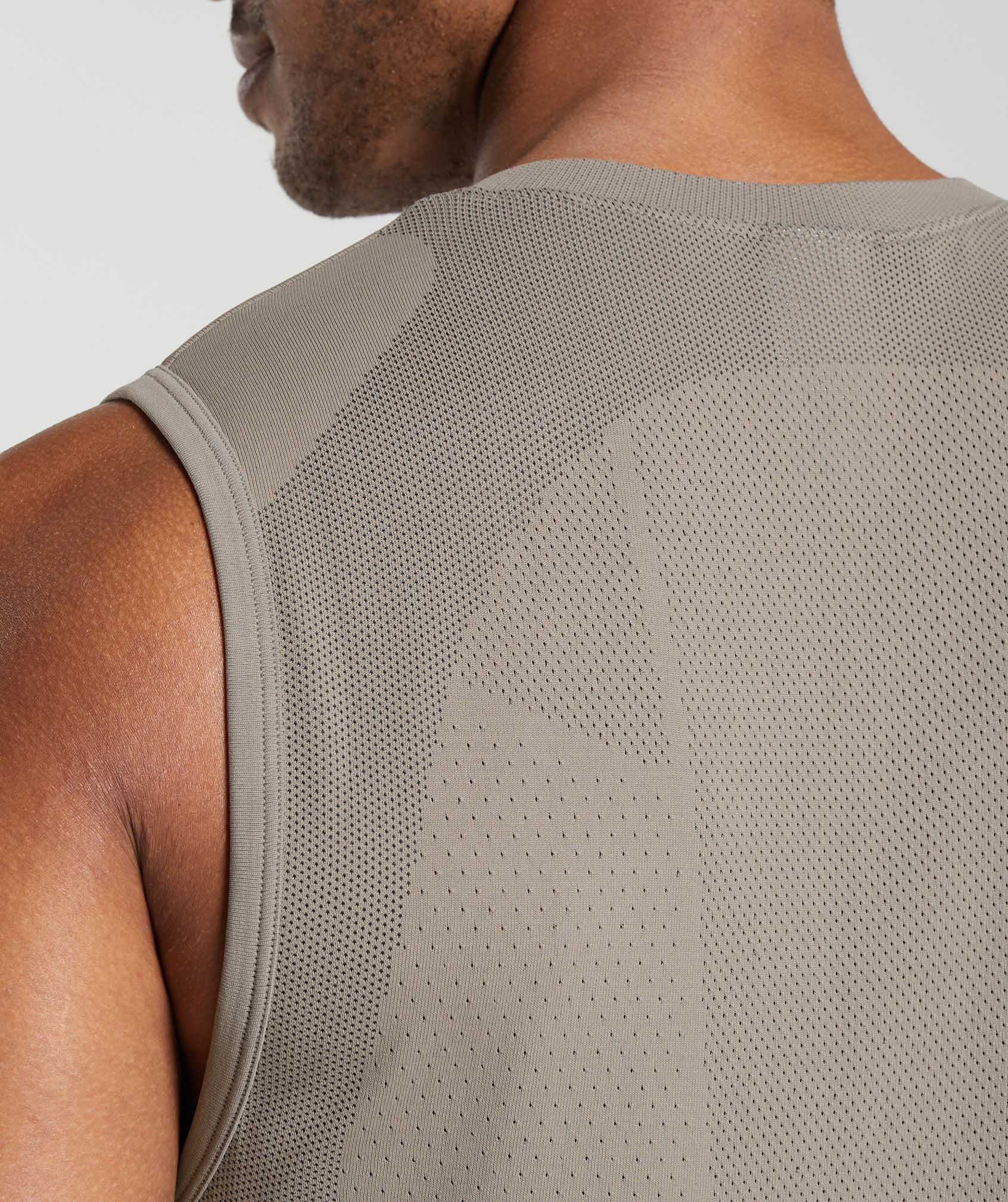 Gymshark Apex Seamless Tank - Linen Brown/Black - Image 5