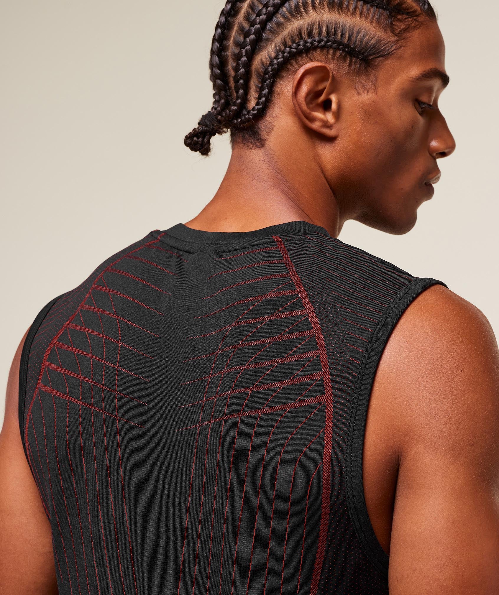 Gymshark Apex Seamless Tank - Black/Carmine Red - Image 6