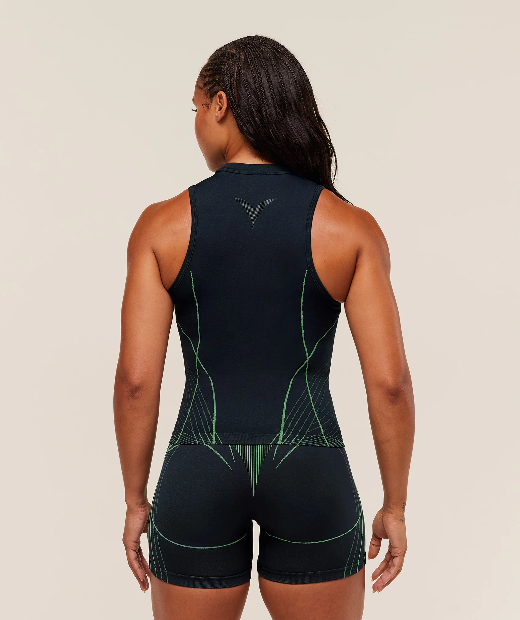 Gymshark Apex Seamless Tank - Heavy Blue/Active Green - Image 2
