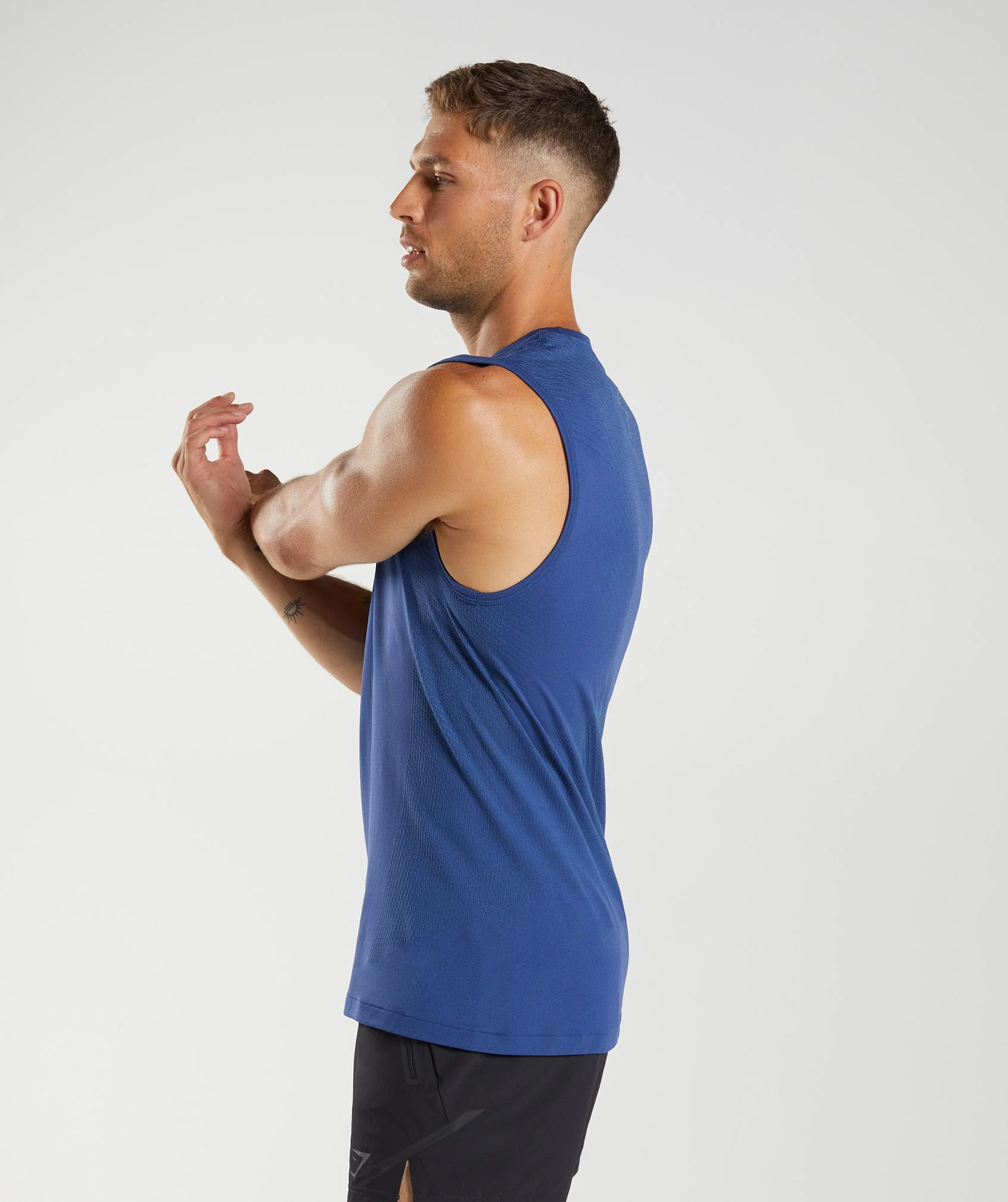 Gymshark Apex Seamless Tank - Stellar Blue/Lakeside Blue - Image 3