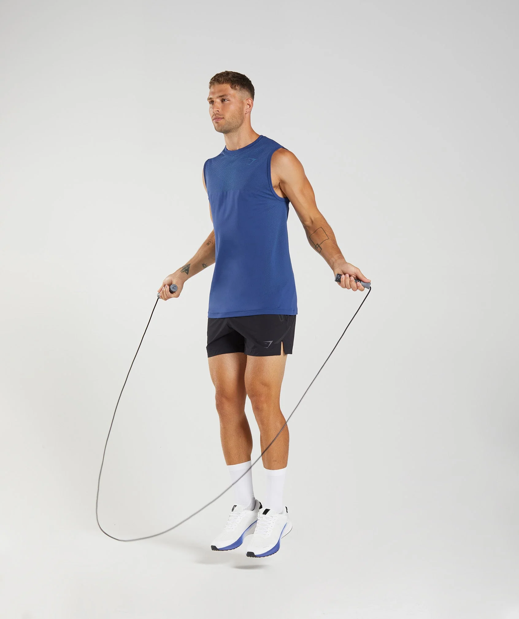 Gymshark Apex Seamless Tank - Stellar Blue/Lakeside Blue - Image 4