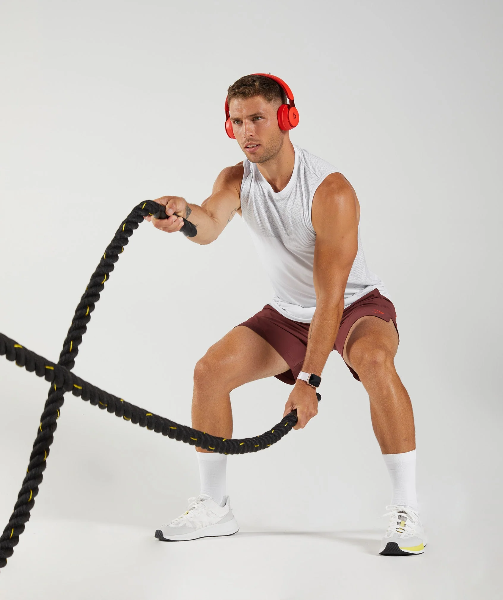 Gymshark Apex Seamless Tank - White/Light Grey - Image 4