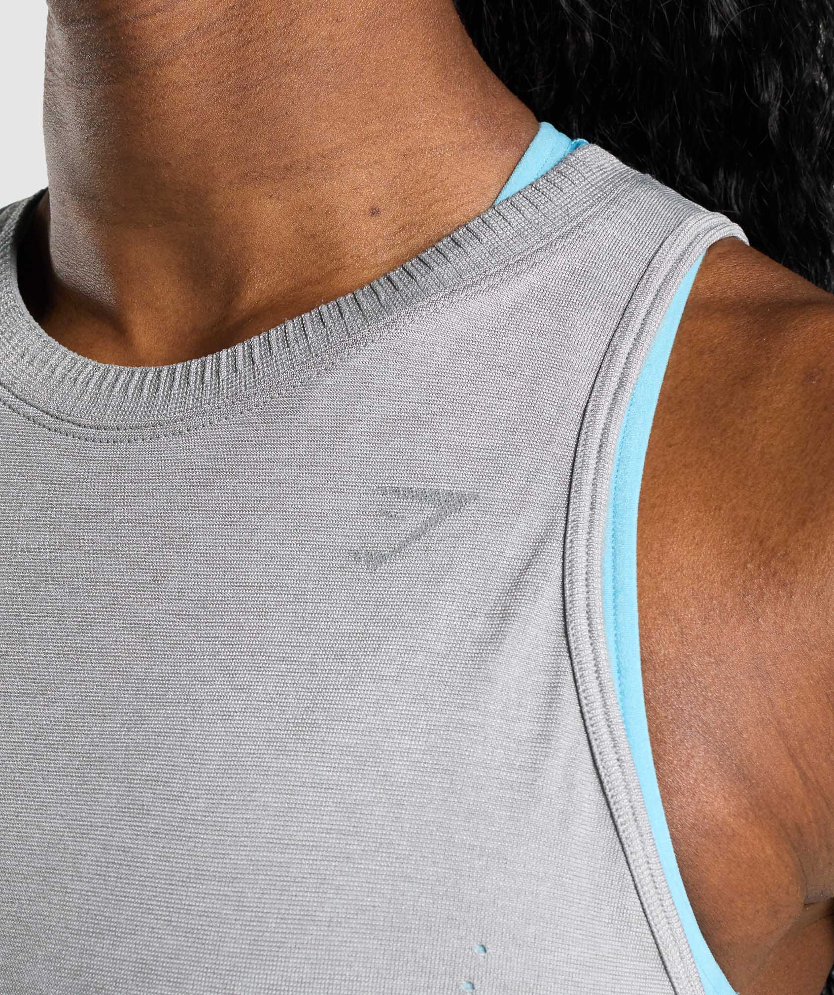 Gymshark Apex Seamless Tank - Light Grey Marl - Image 6