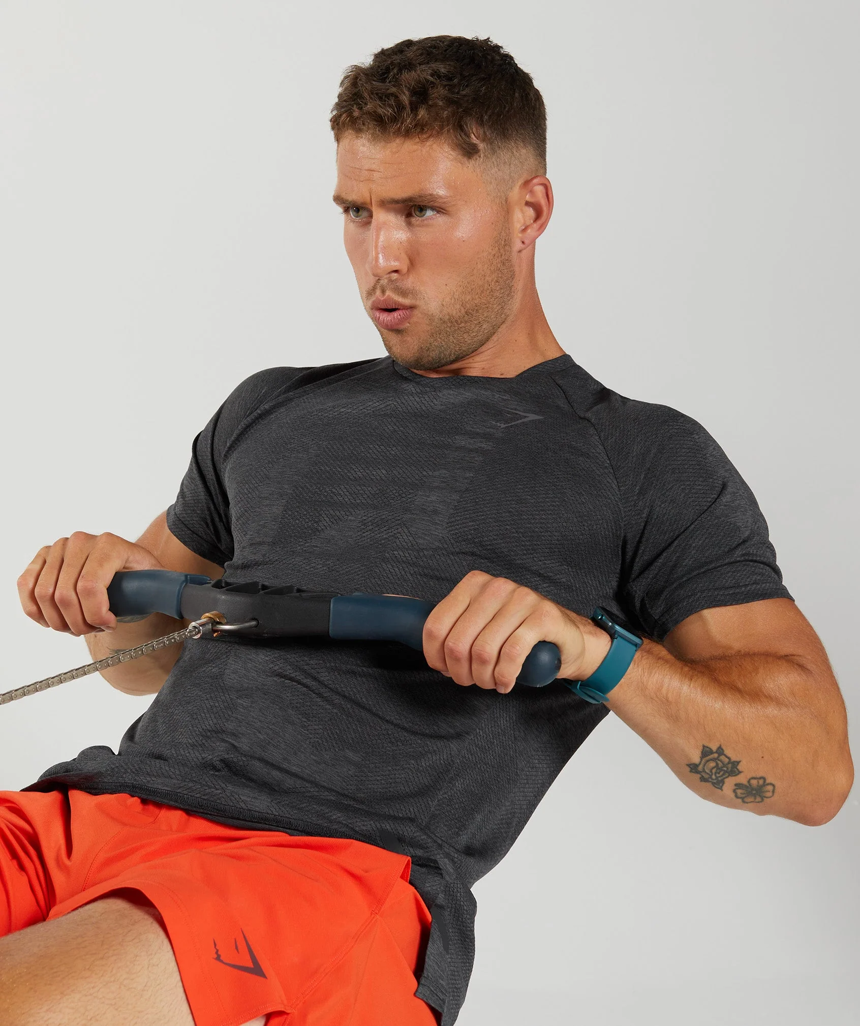 Gymshark Apex T-Shirt - Black/Silhouette Grey - Image 3