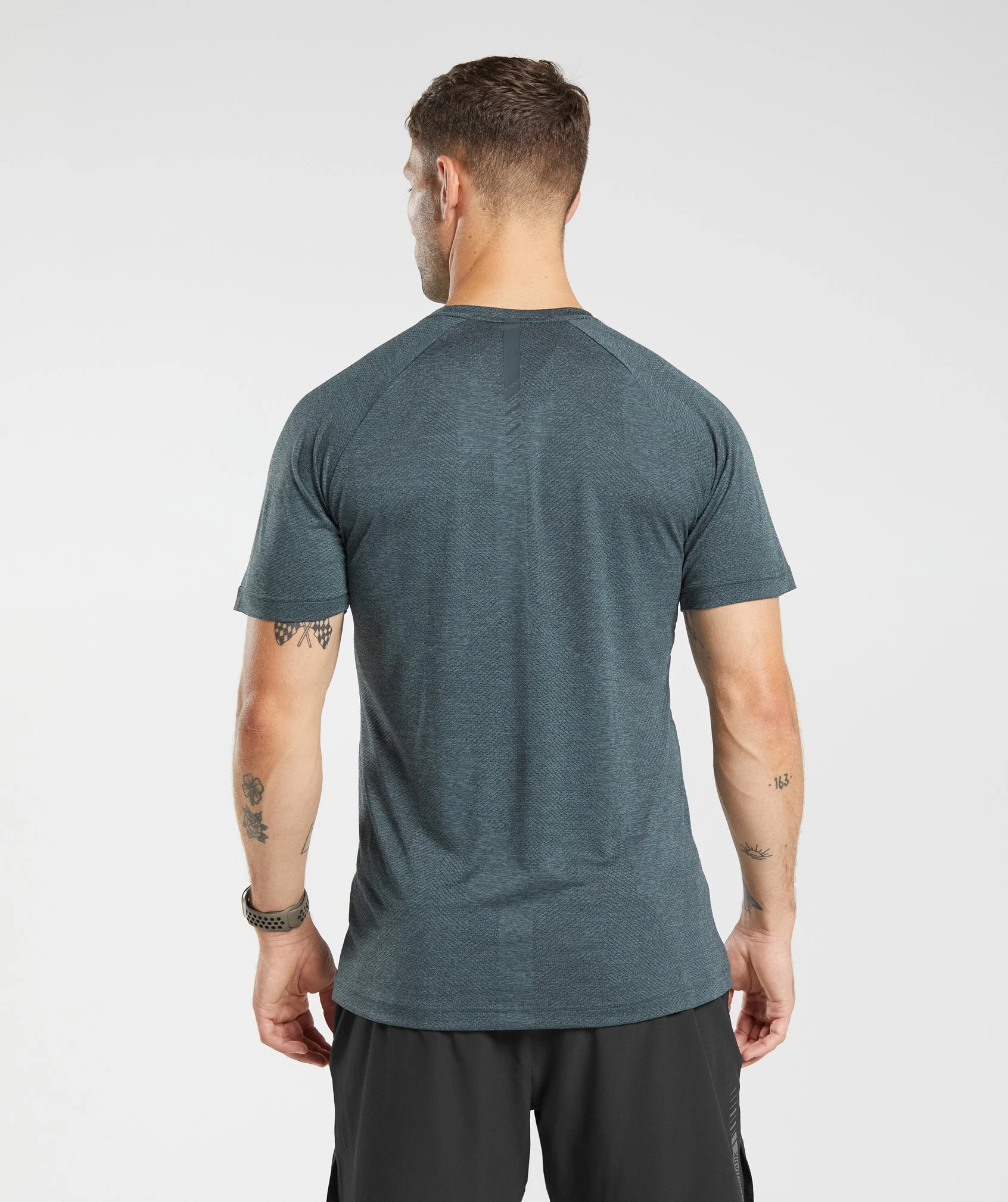 Gymshark Apex T-Shirt - Smokey Teal/Darkest Teal - Image 2