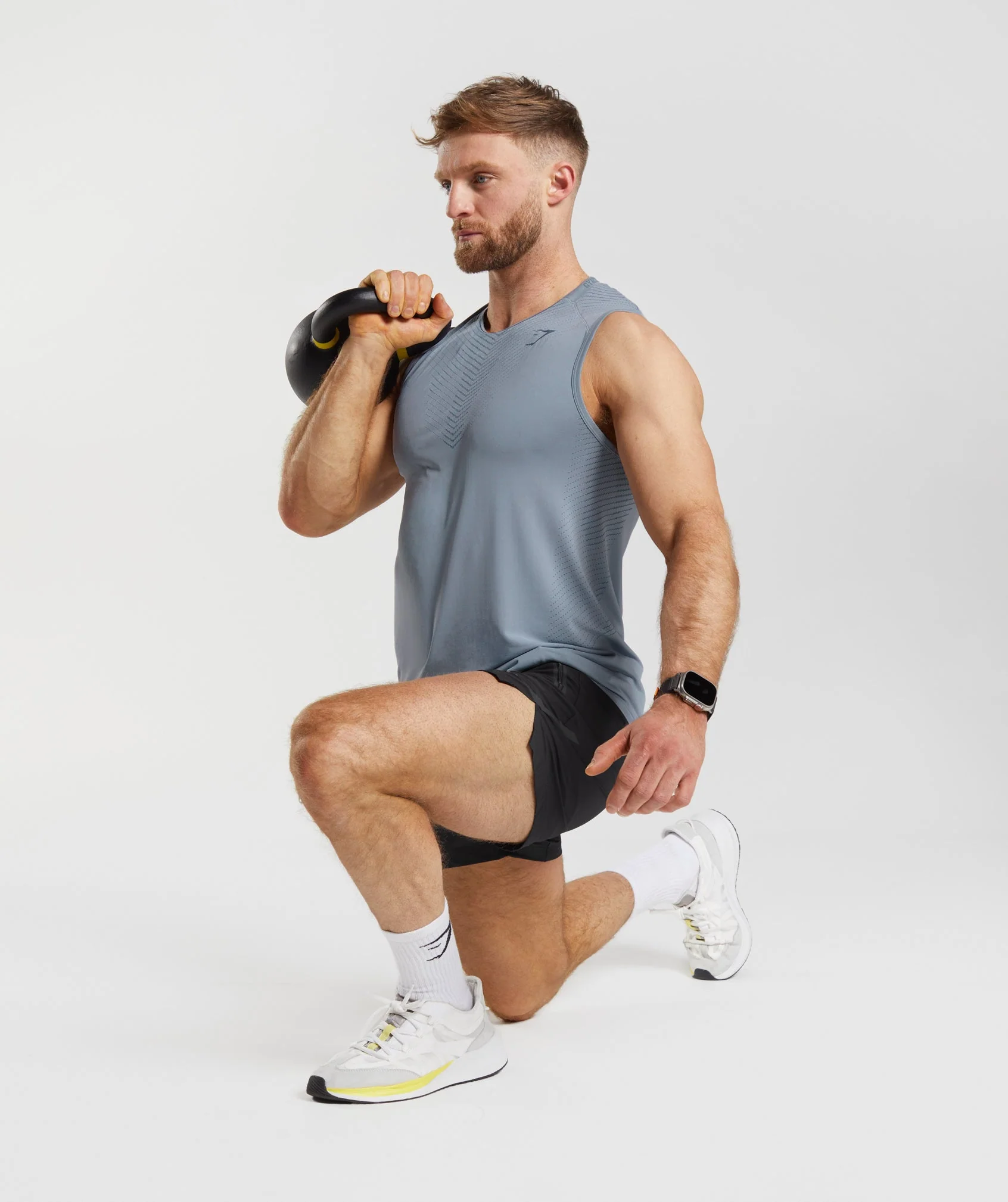 Gymshark Apex Tank - Drift Grey/Evening Blue - Image 4