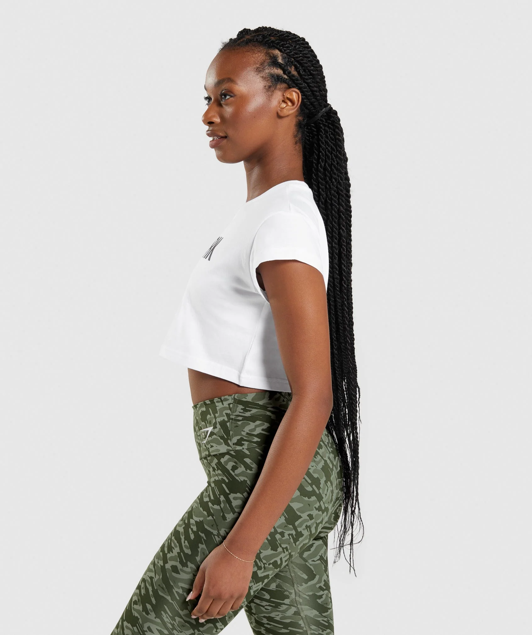 Gymshark Apollo Crop Top - White - Image 3