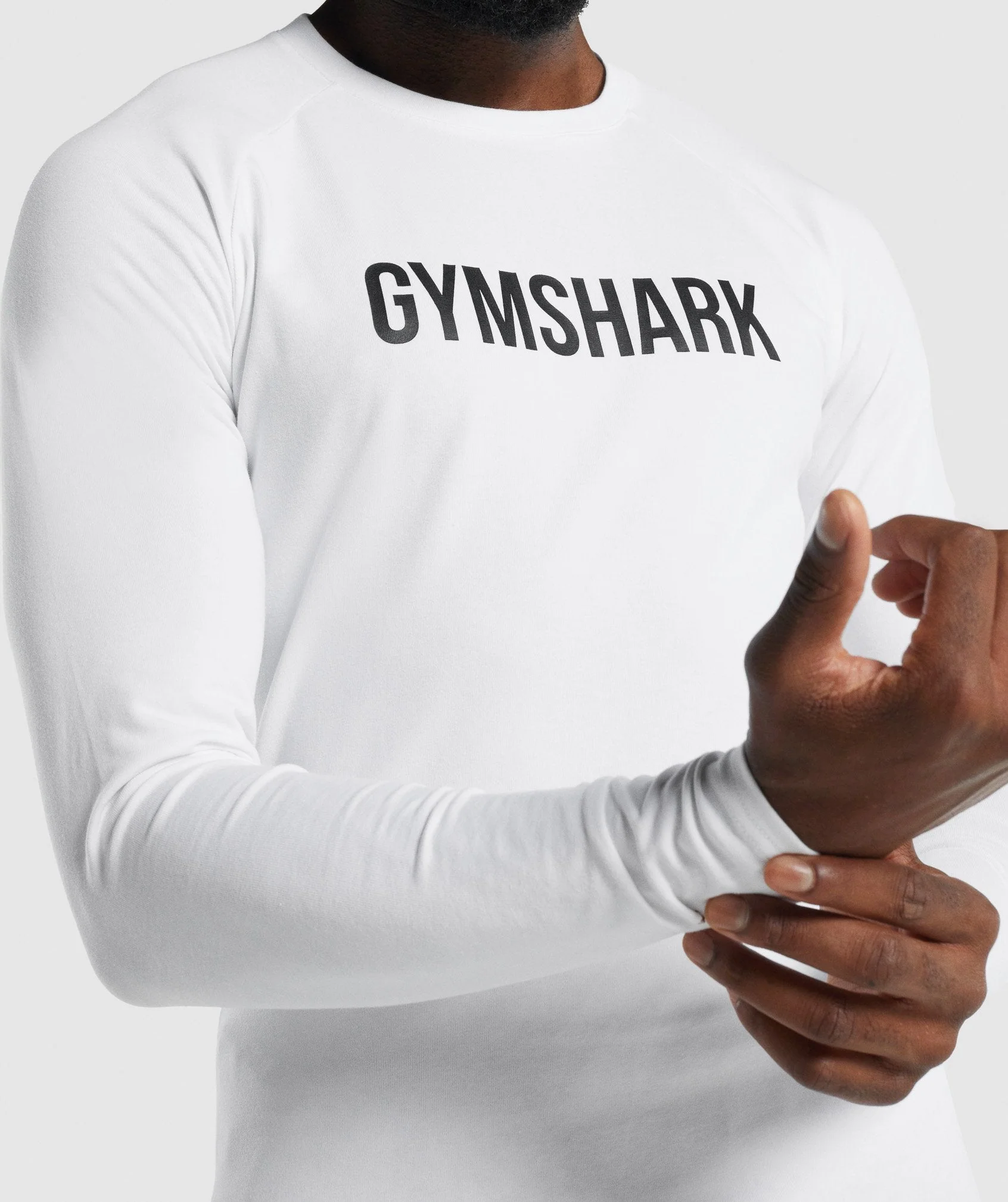 Gymshark Apollo Long Sleeve T-Shirt - White - Image 6