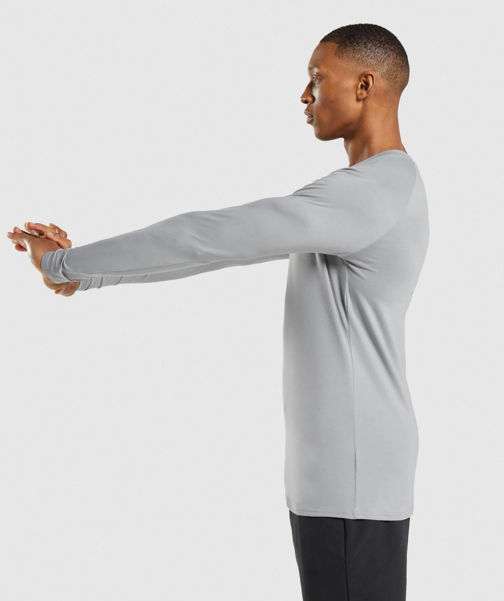Gymshark Apollo Long Sleeve T-Shirt - Smokey Grey - Image 3