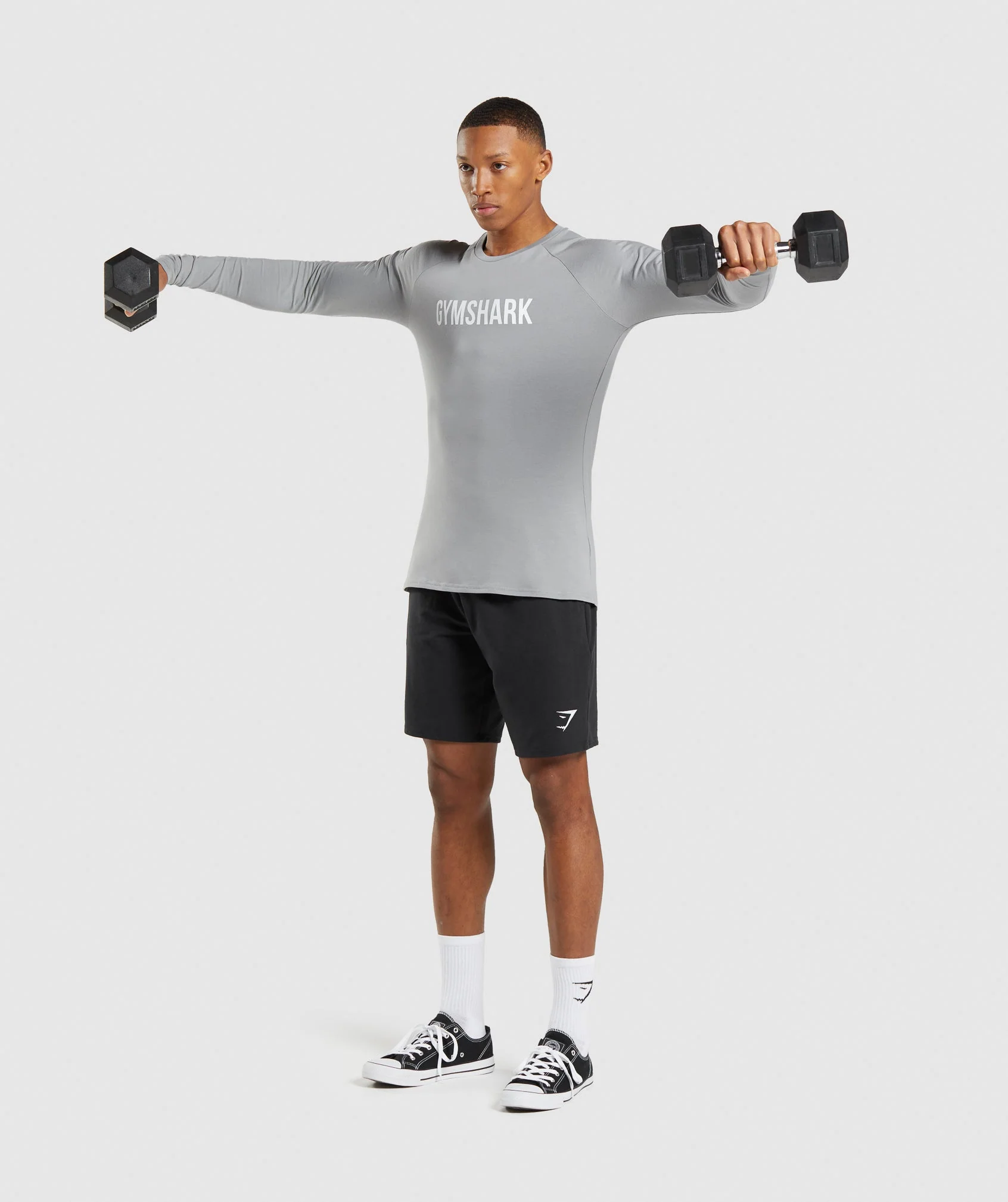 Gymshark Apollo Long Sleeve T-Shirt - Smokey Grey - Image 4