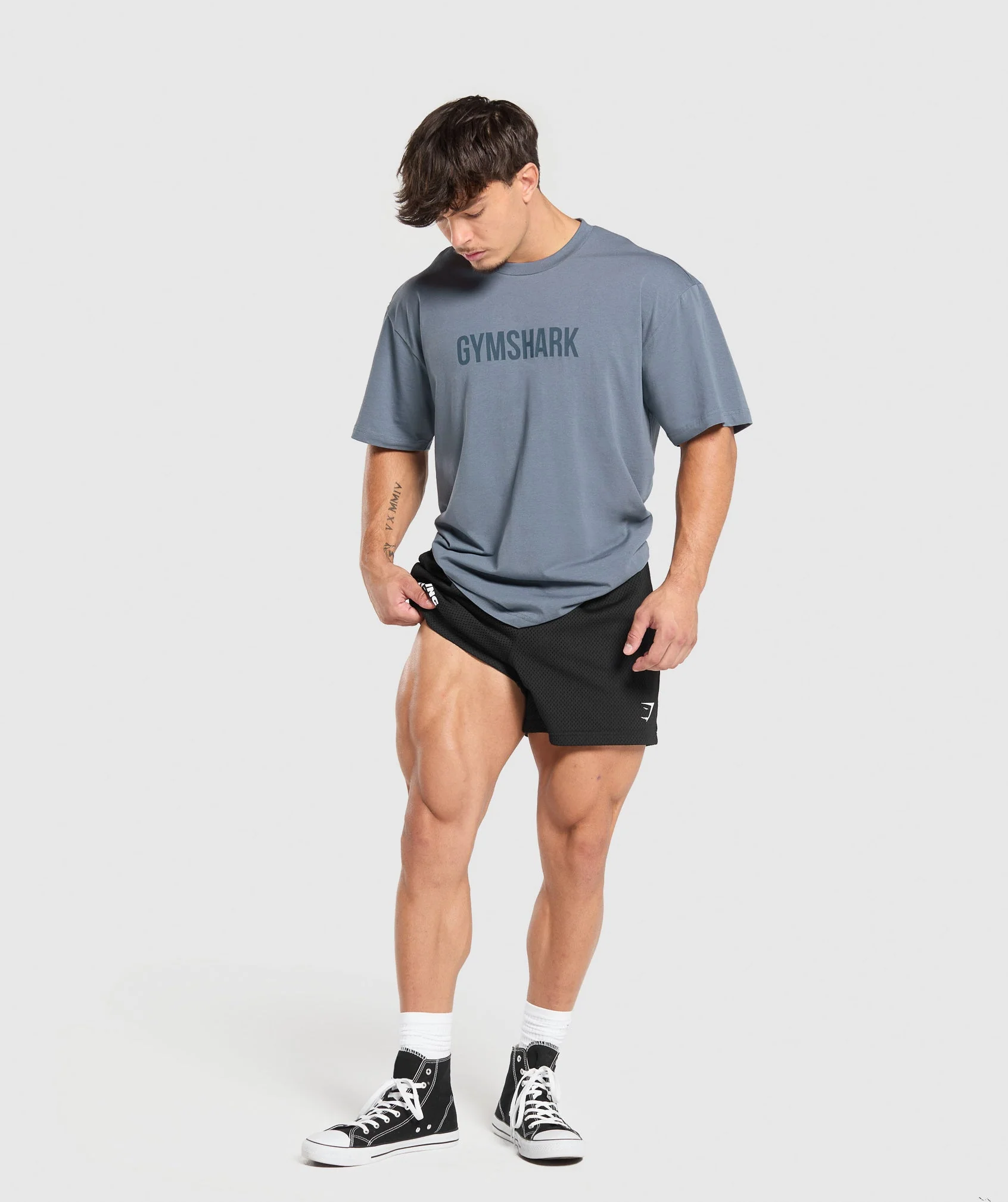Gymshark Apollo Oversized T-Shirt - Iron Blue - Image 4