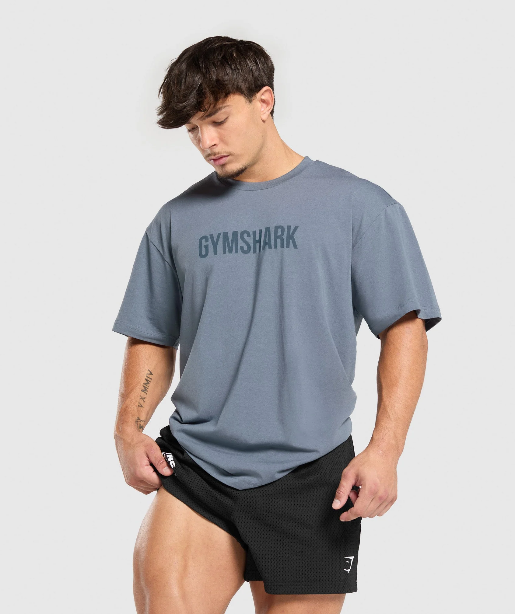 Gymshark Apollo Oversized T-Shirt - Iron Blue - Image 5