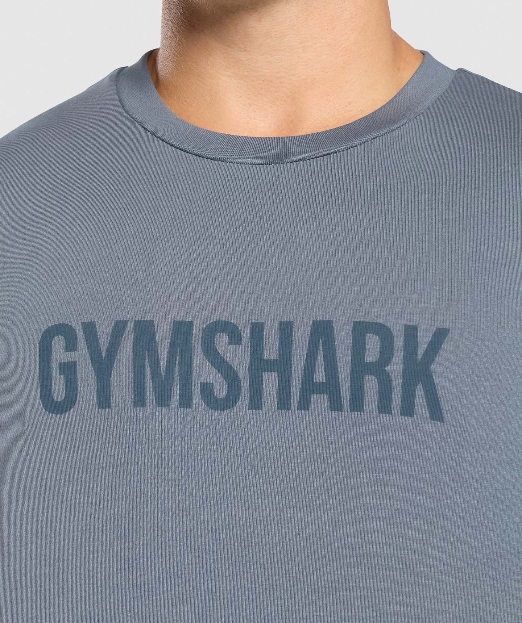 Gymshark Apollo Oversized T-Shirt - Iron Blue - Image 6