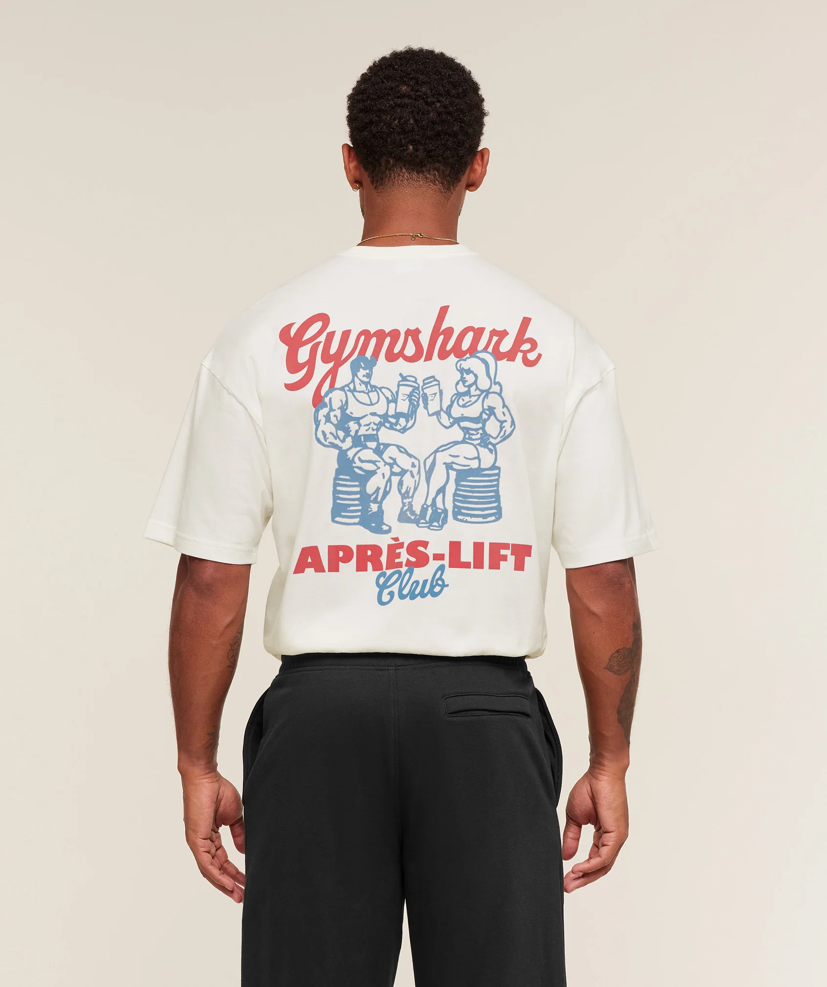 Gymshark Après-Lift Club T-Shirt - Soft White - Image 3