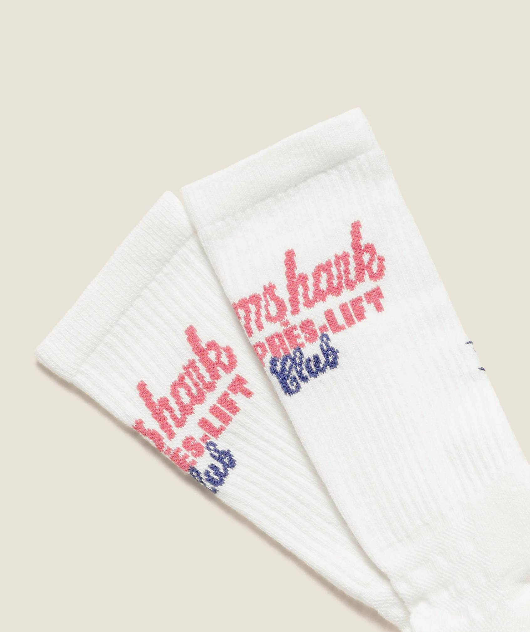 Gymshark Apres Lift Graphic Crew Sock Single - Soft White - Image 2
