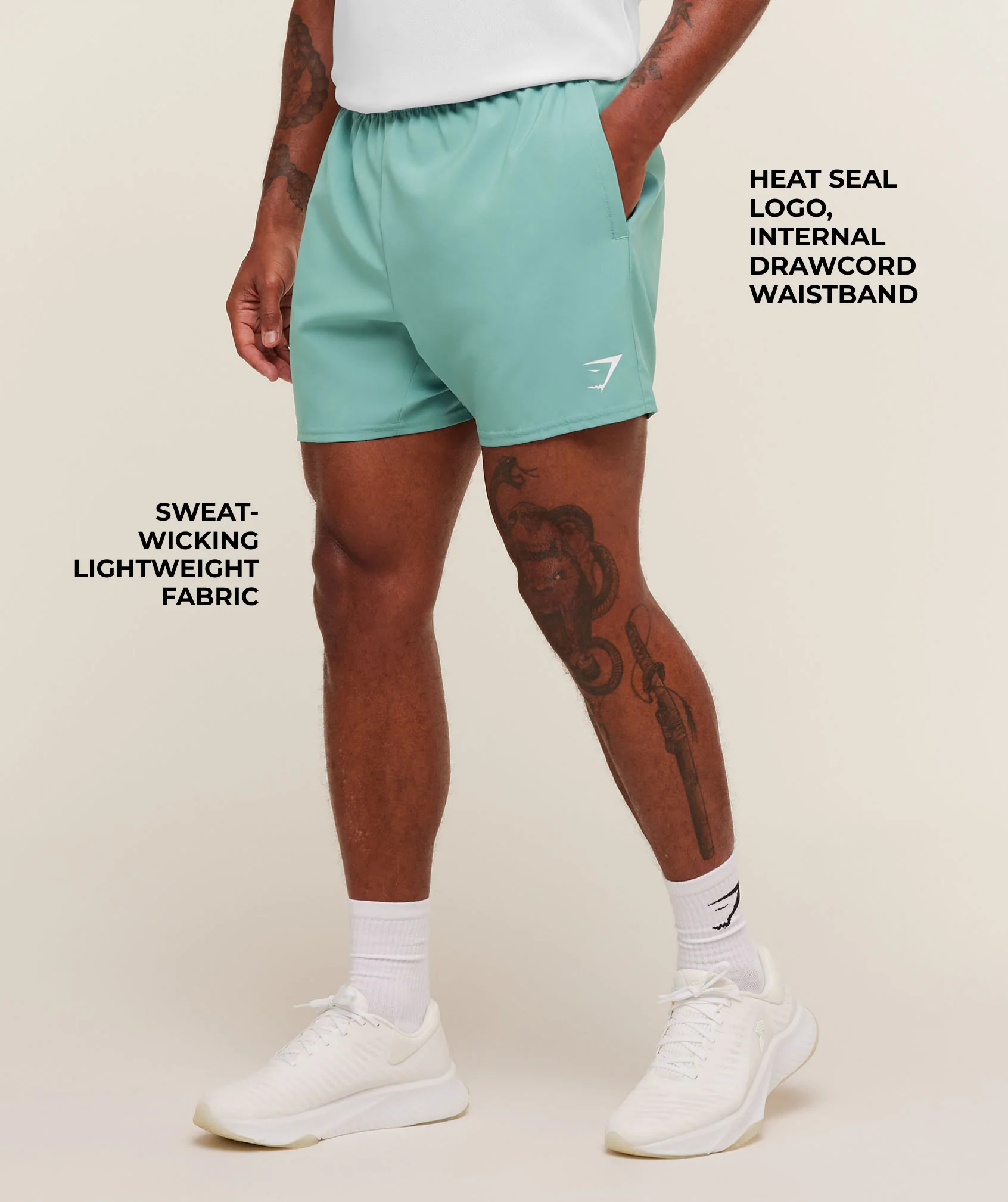 Gymshark Arrival 5" Shorts - Muted Teal - Image 2