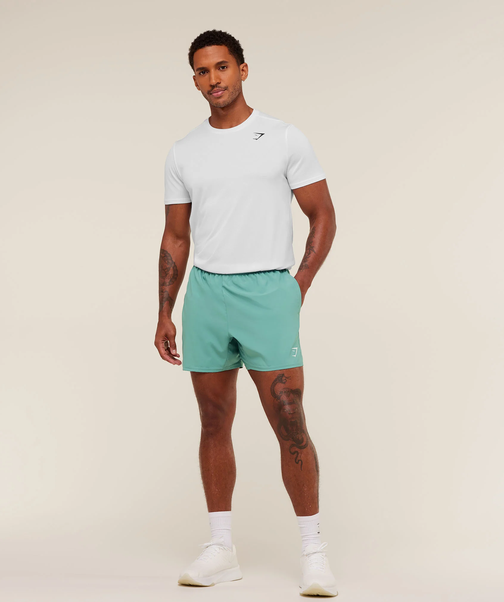 Gymshark Arrival 5" Shorts - Muted Teal - Image 4