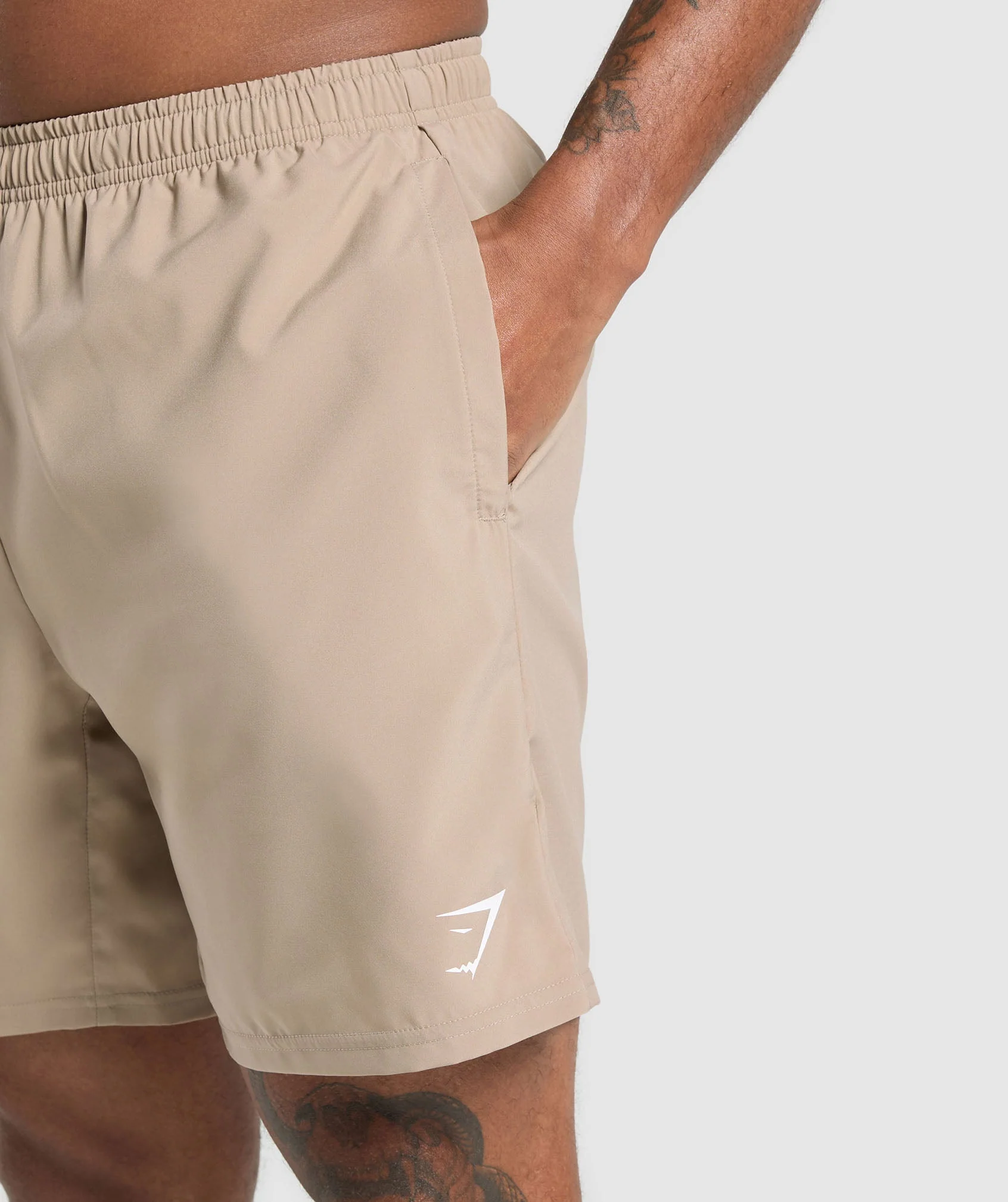 Gymshark Arrival 7" Shorts - Cement Brown - Image 5