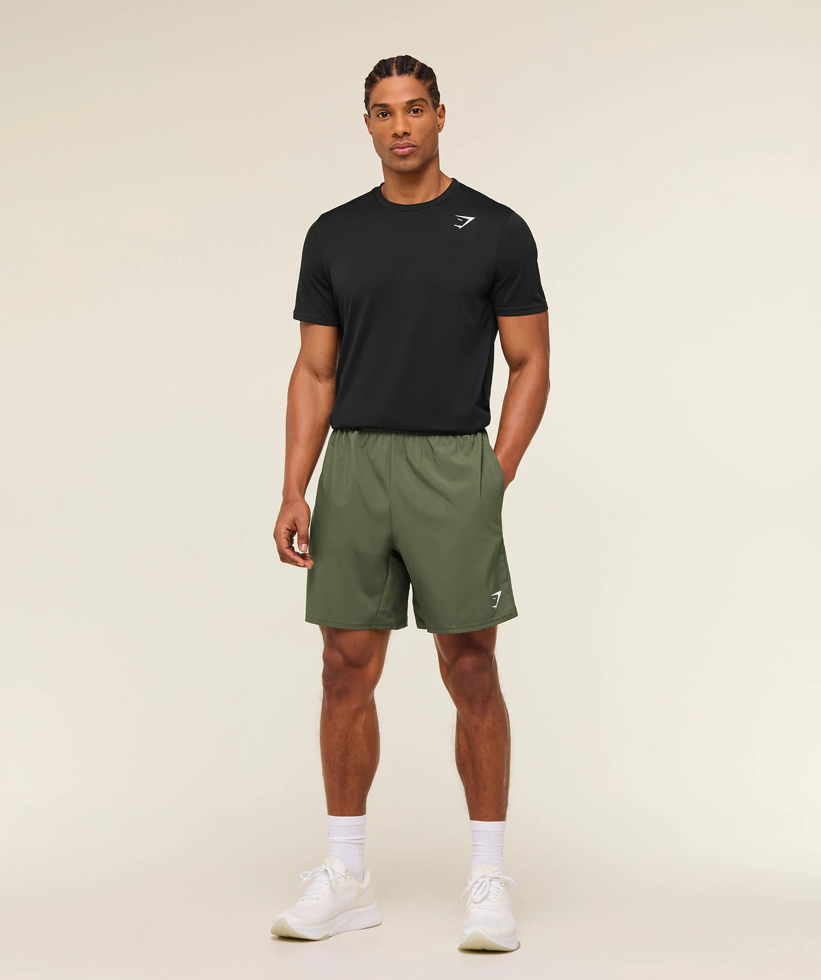 Gymshark Arrival 7" Shorts - Core Olive - Image 3
