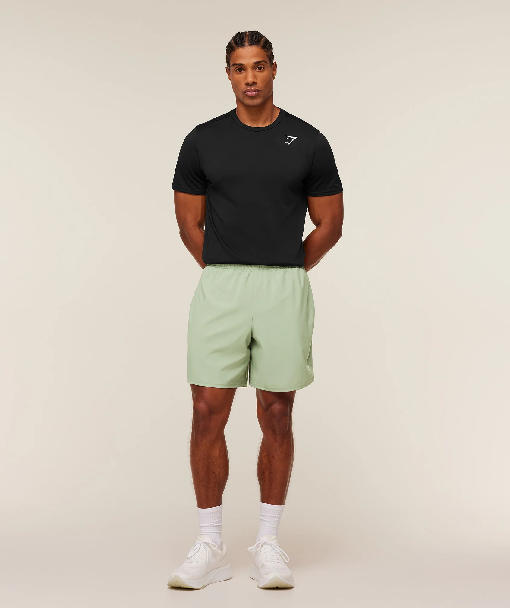 Gymshark Arrival 7" Shorts - GS Haze Green - Image 4