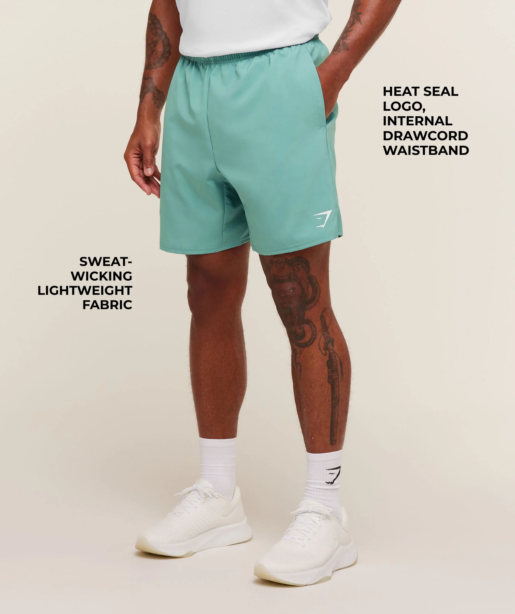 Gymshark Arrival 7" Shorts - Muted Teal - Image 2