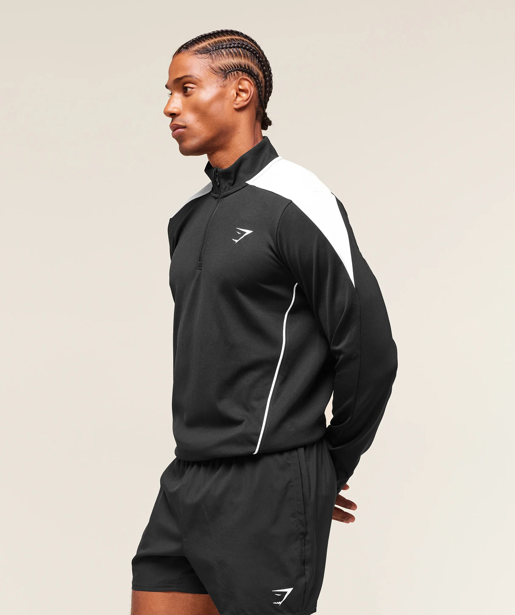 Gymshark Arrival Block 1/4 Zip - Black - Image 3
