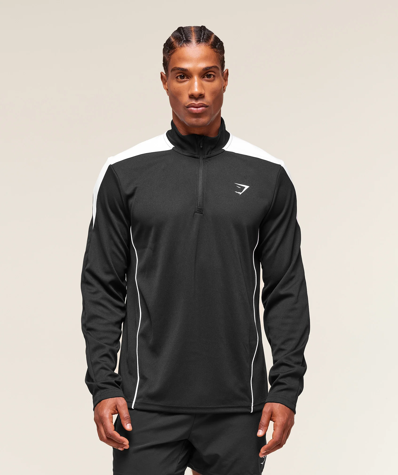Gymshark Arrival Block 1/4 Zip - Black - Image 4