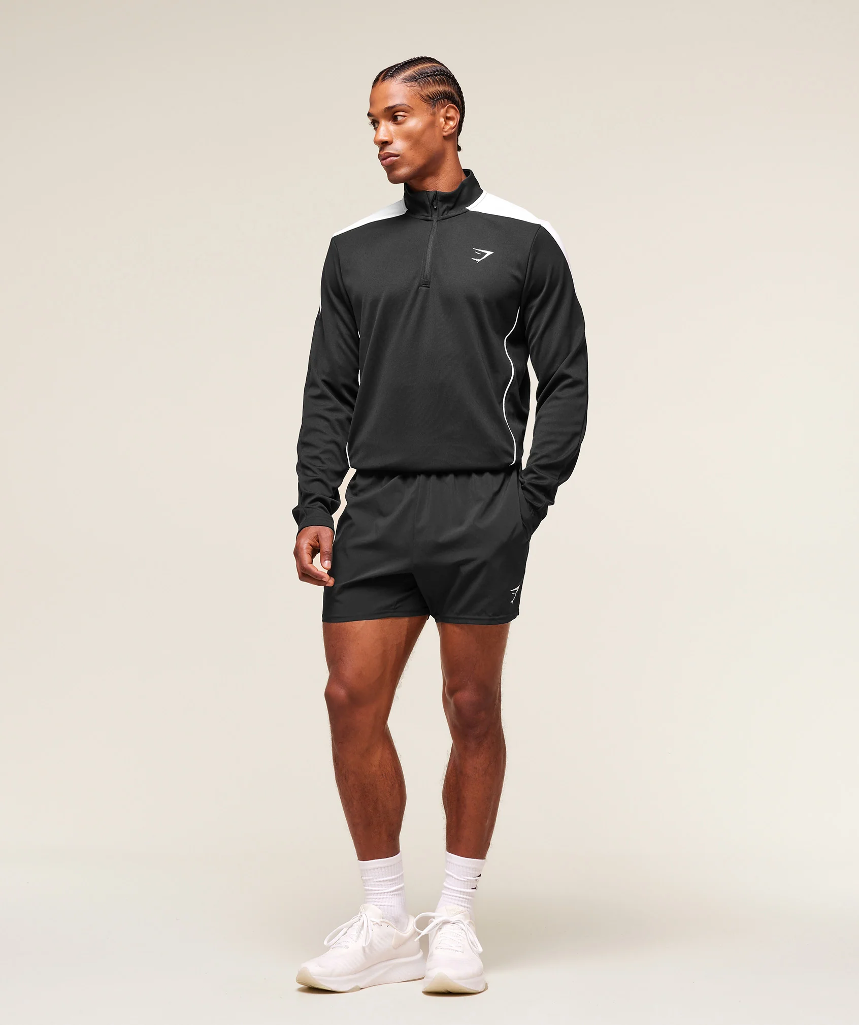 Gymshark Arrival Block 1/4 Zip - Black - Image 7