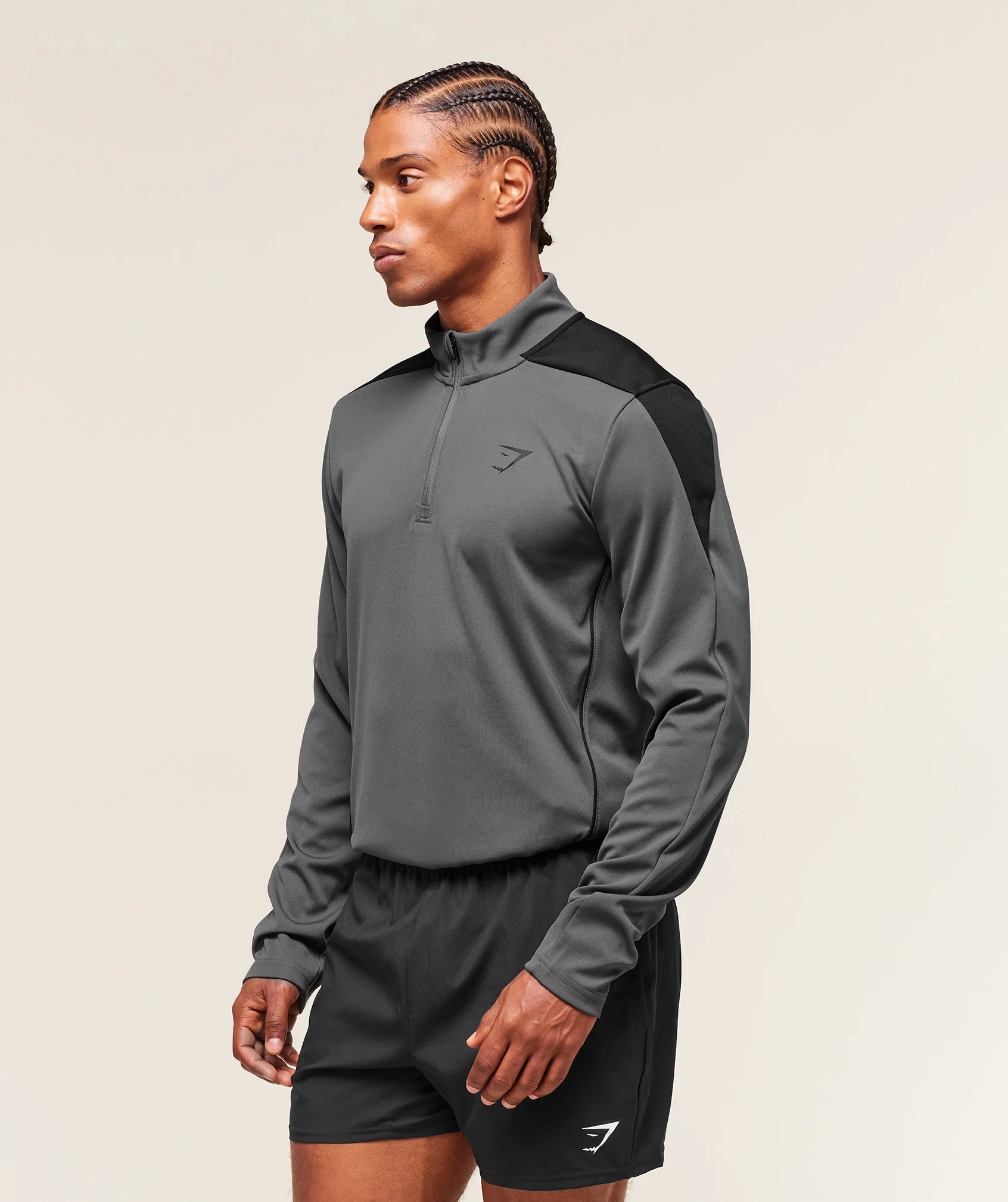Gymshark Arrival Block 1/4 Zip - Dark Grey - Image 3