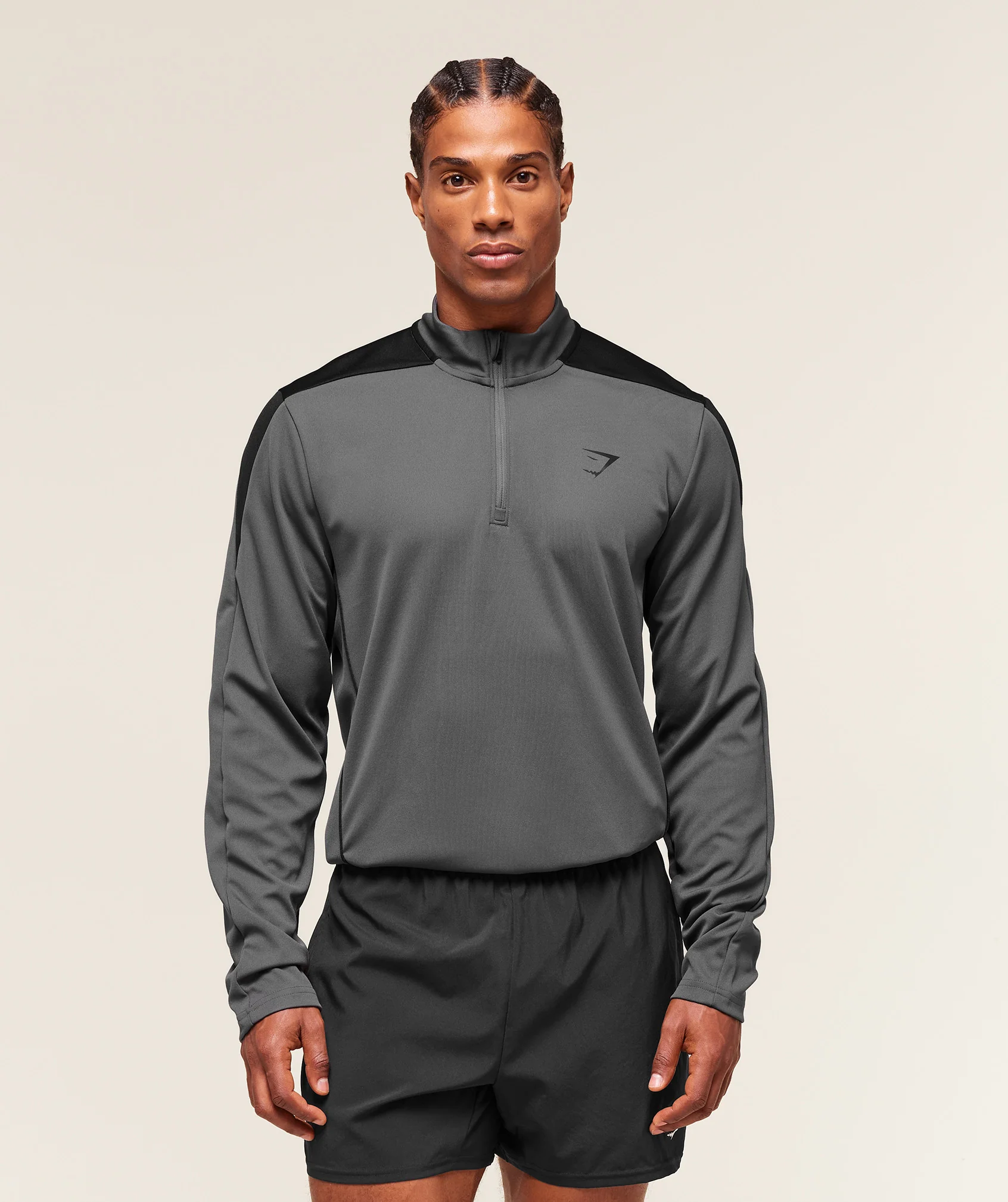 Gymshark Arrival Block 1/4 Zip - Dark Grey - Image 4